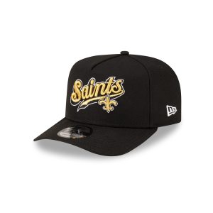 Born x Raised x New Orleans Saints Script Black 9FIFTY A-Frame Snapbac