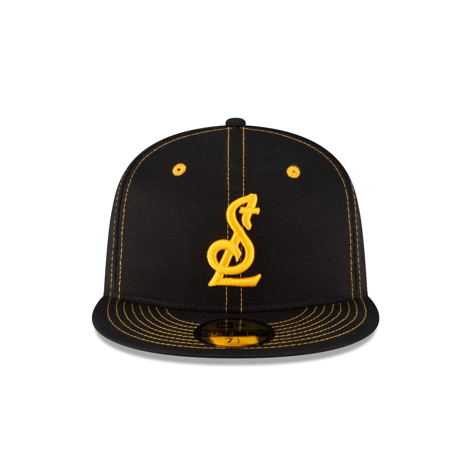 St. Louis Blues Gold Stitched 59FIFTY Fitted Hat - Image 2