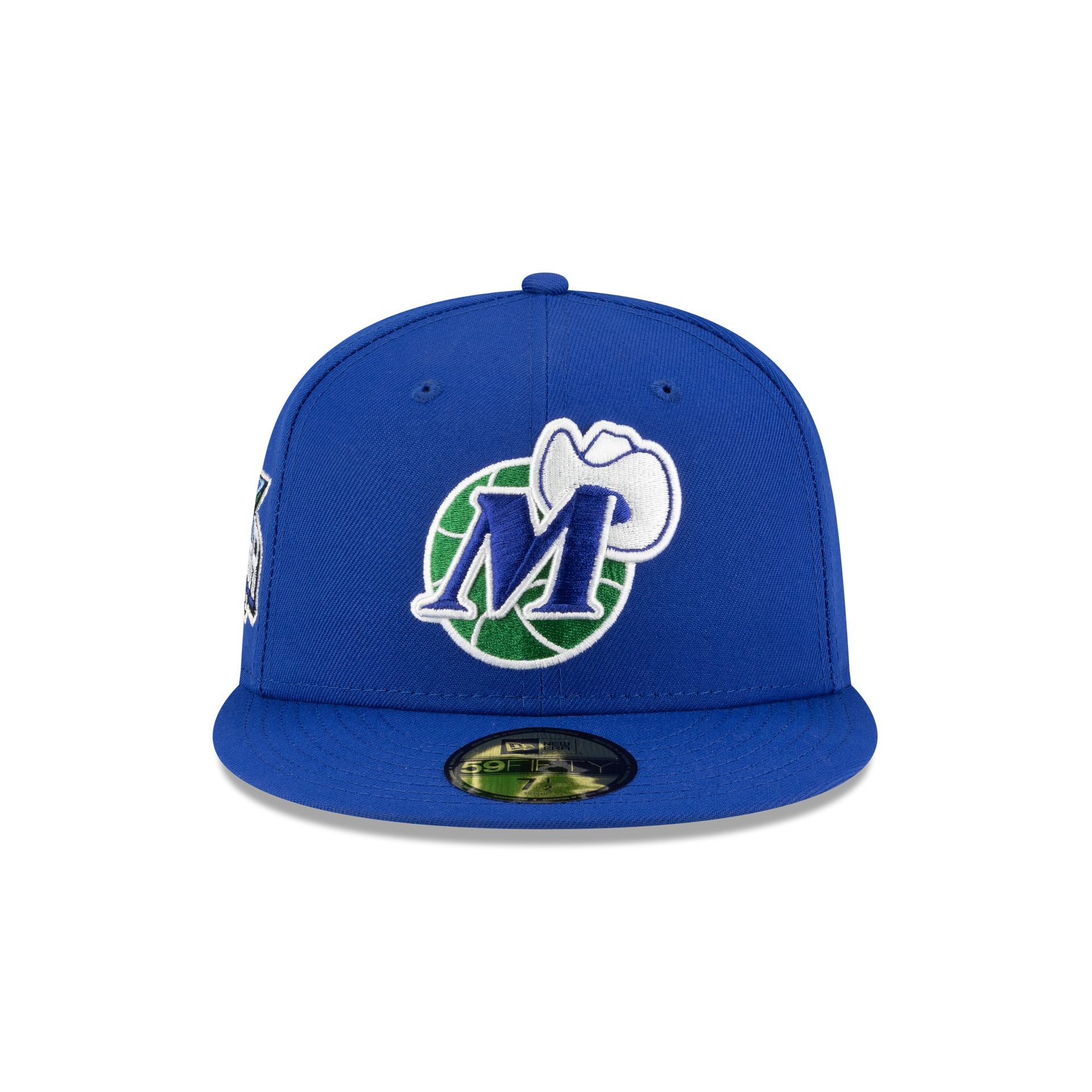 Dallas Mavericks 1980-2000 Hardwood Classics Blue 59FIFTY Fitted Hat - Image 2
