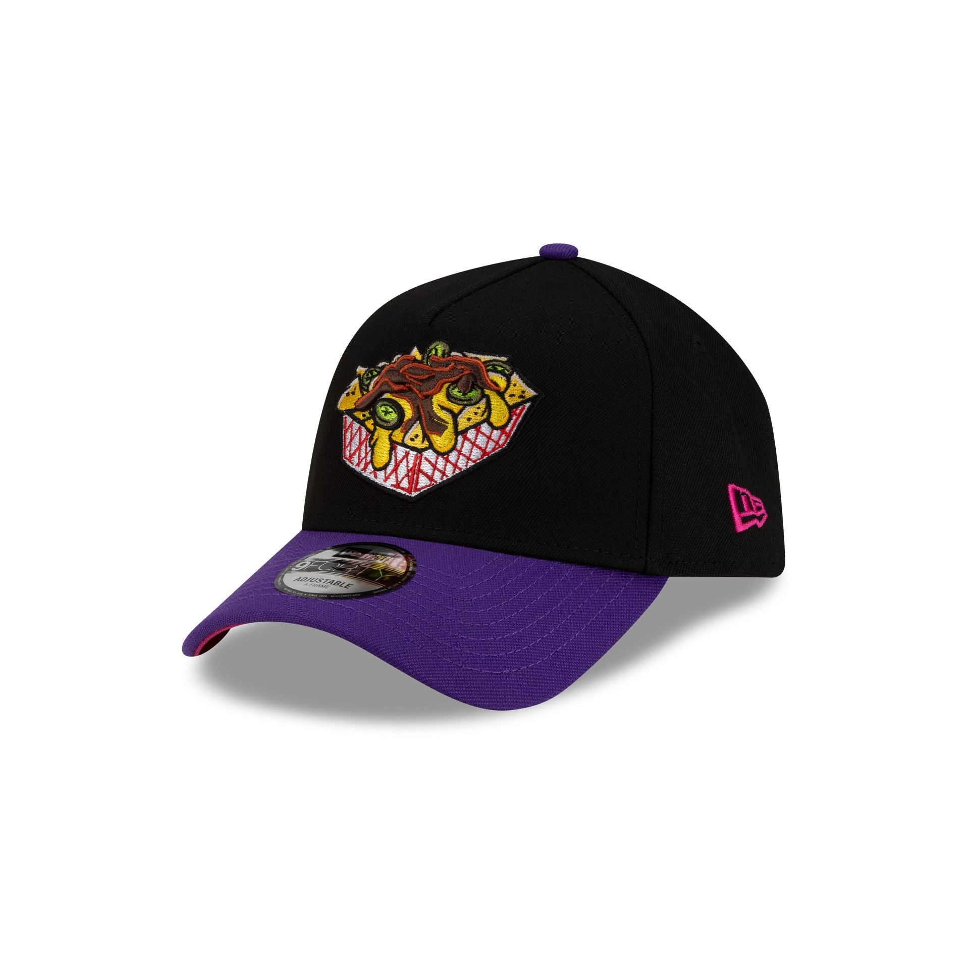 Memphis Redbirds Black Food Pack 9FORTY A-Frame Snapback Hat - Image 3
