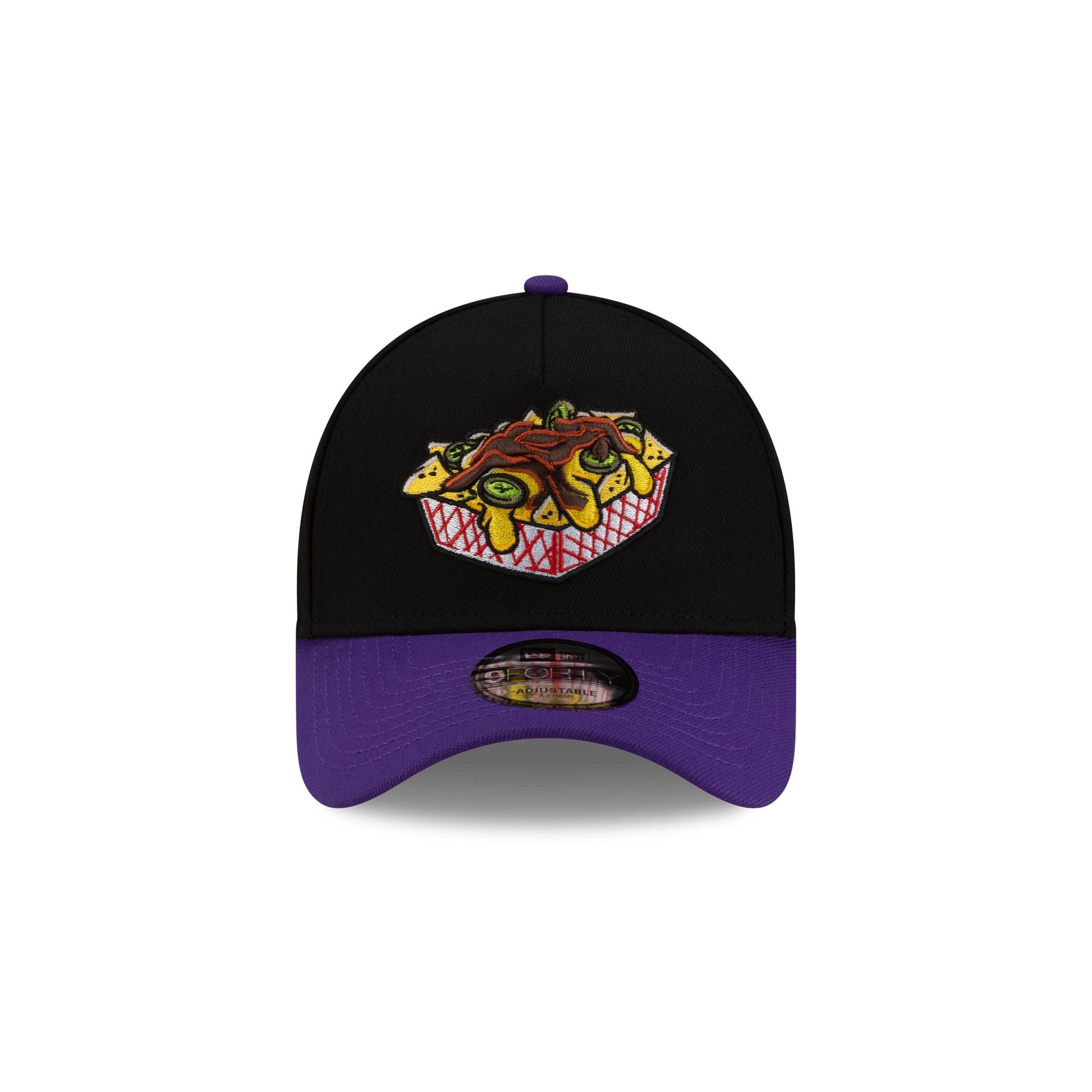 Memphis Redbirds Black Food Pack 9FORTY A-Frame Snapback Hat - Image 2