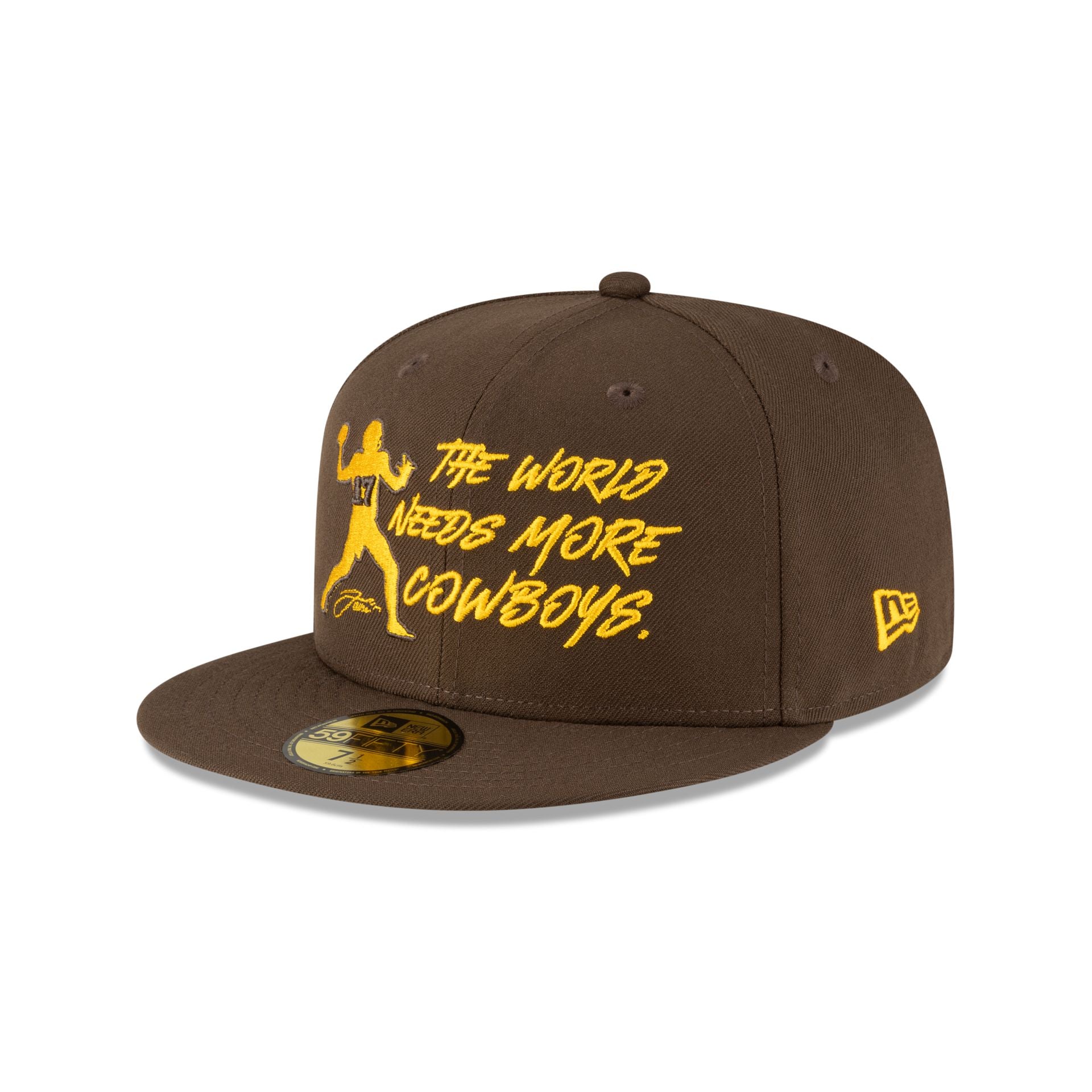 Wyoming Cowboys Josh Allen Jersey Retirement More Cowboys 59FIFTY Fitted Hat - Image 3