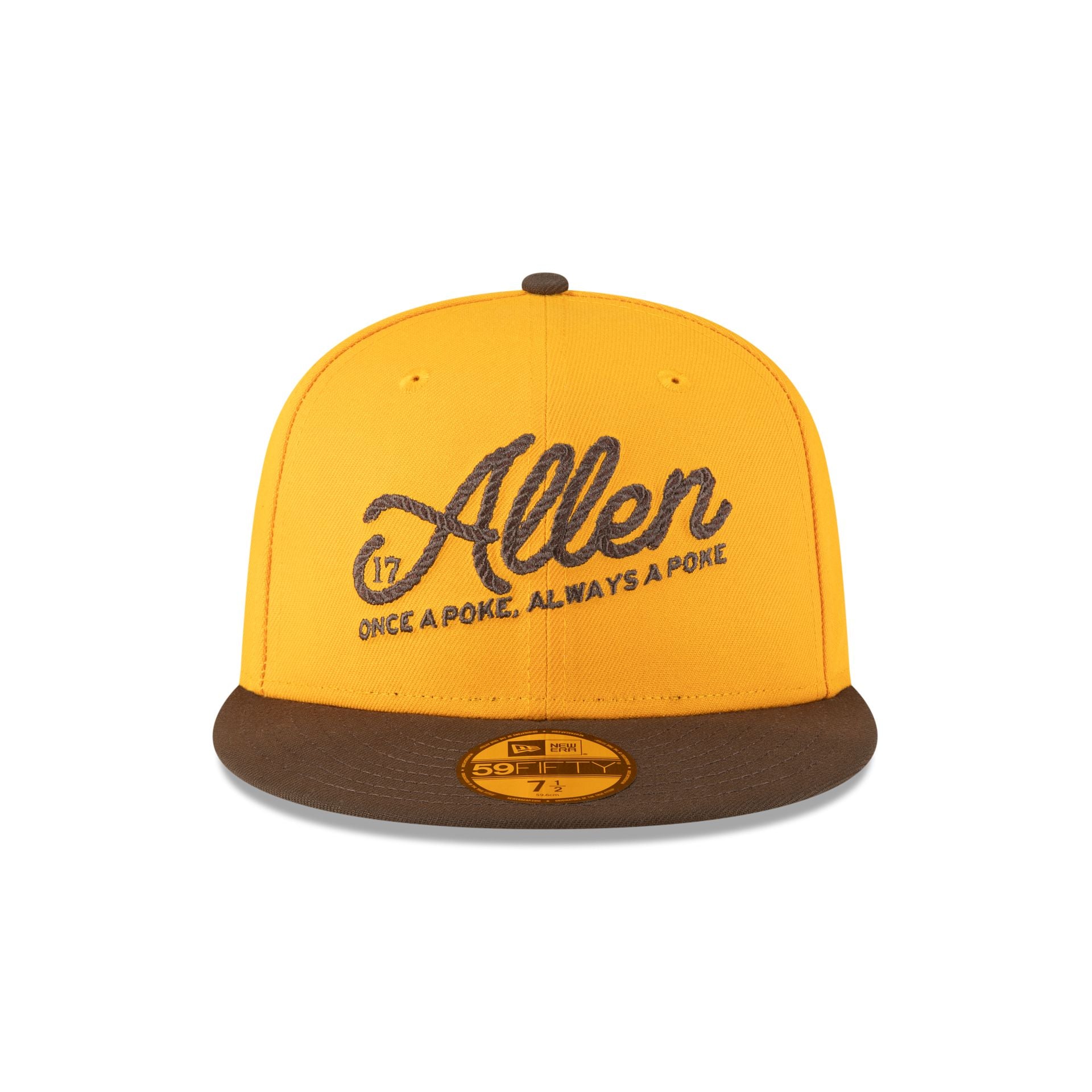 Wyoming Cowboys Josh Allen Jersey Retirement Gold 59FIFTY Fitted Hat - Image 2