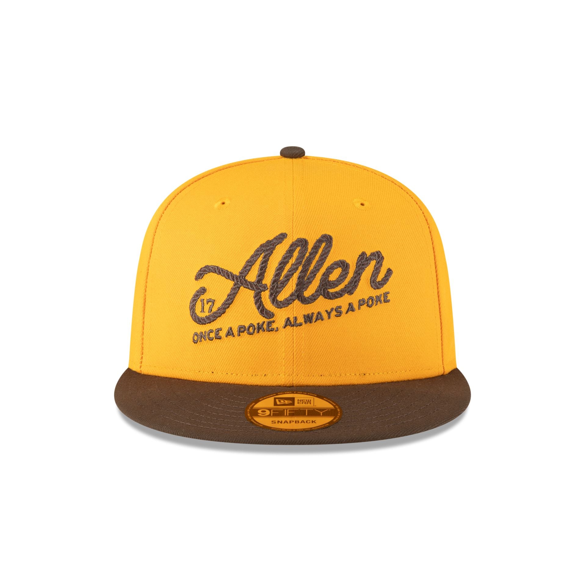 Wyoming Cowboys Josh Allen Jersey Retirement Gold 9FIFTY Snapback Hat - Image 2