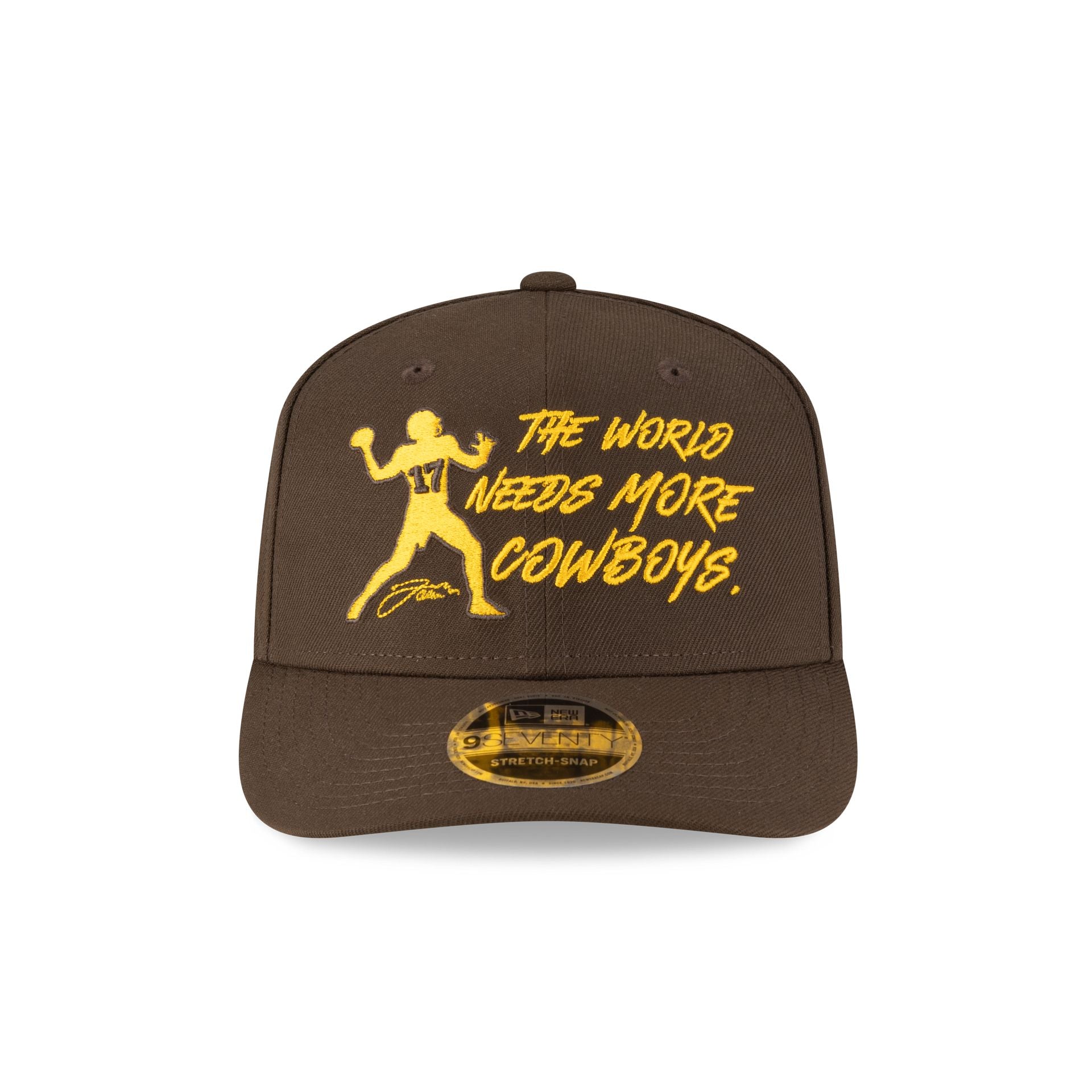 Wyoming Cowboys Josh Allen Jersey Retirement More Cowboys 9SEVENTY Stretch-Snap Hat - Image 2