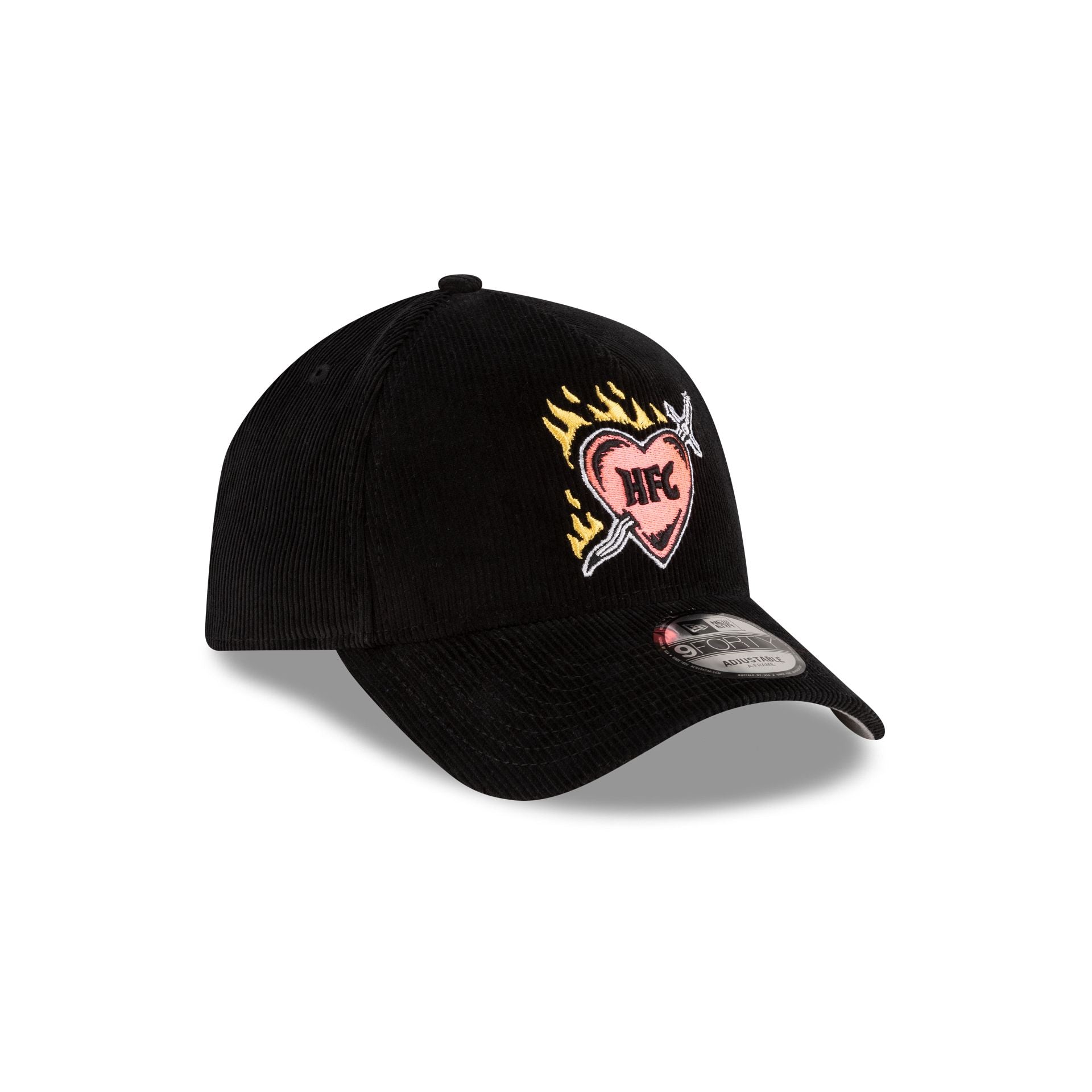 Stranger Things Hellfire Club Black Corduroy 9FORTY A-Frame Snapback Hat - Image 3