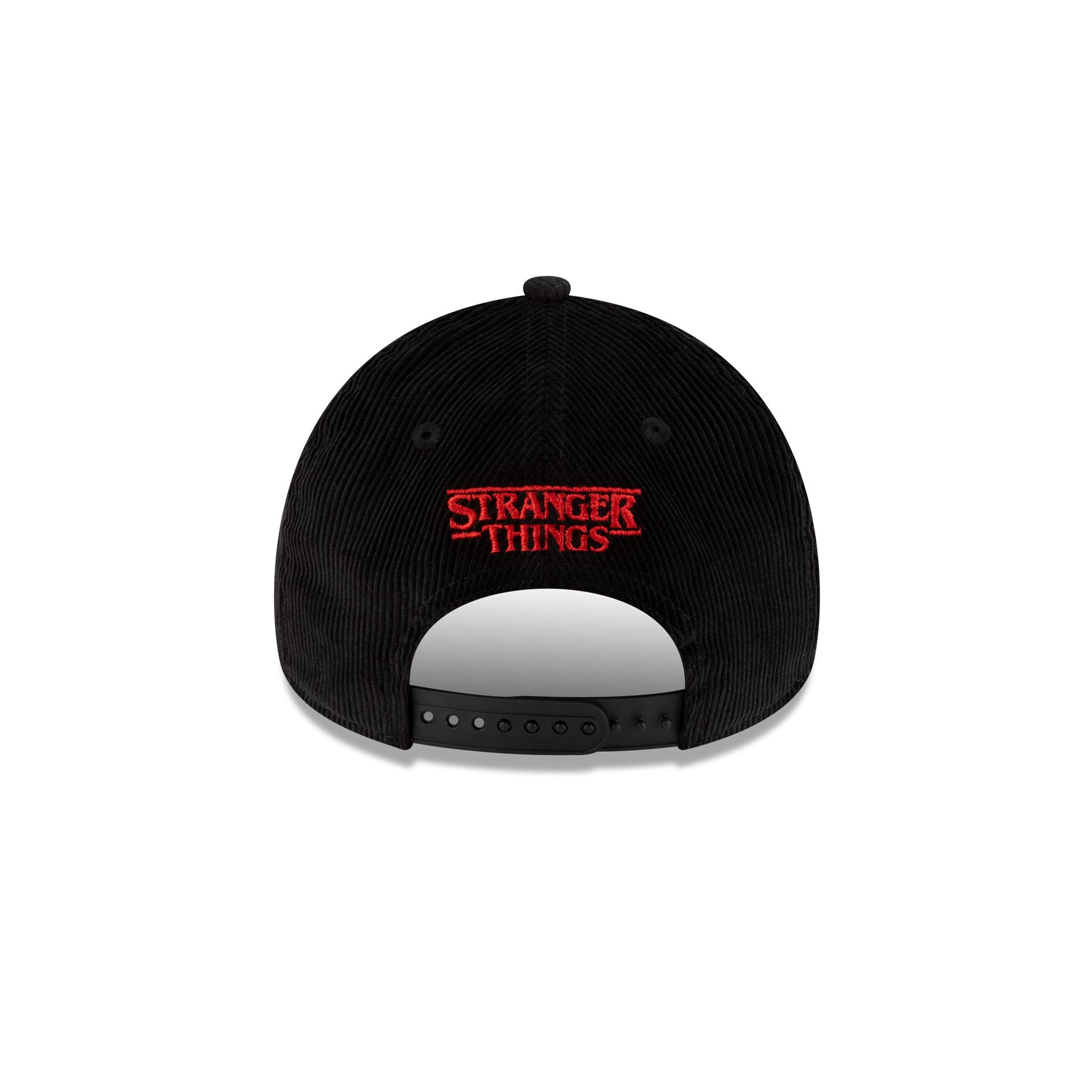 Stranger Things Hellfire Club Black Corduroy 9FORTY A-Frame Snapback Hat - Image 6