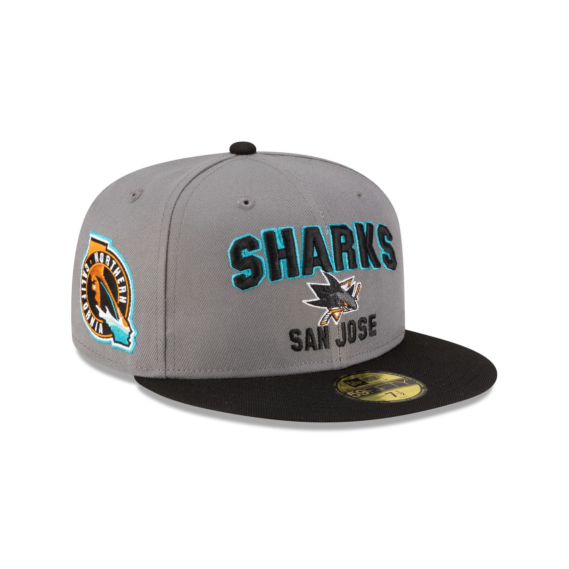 San Jose Sharks Gray 59FIFTY Fitted Hat