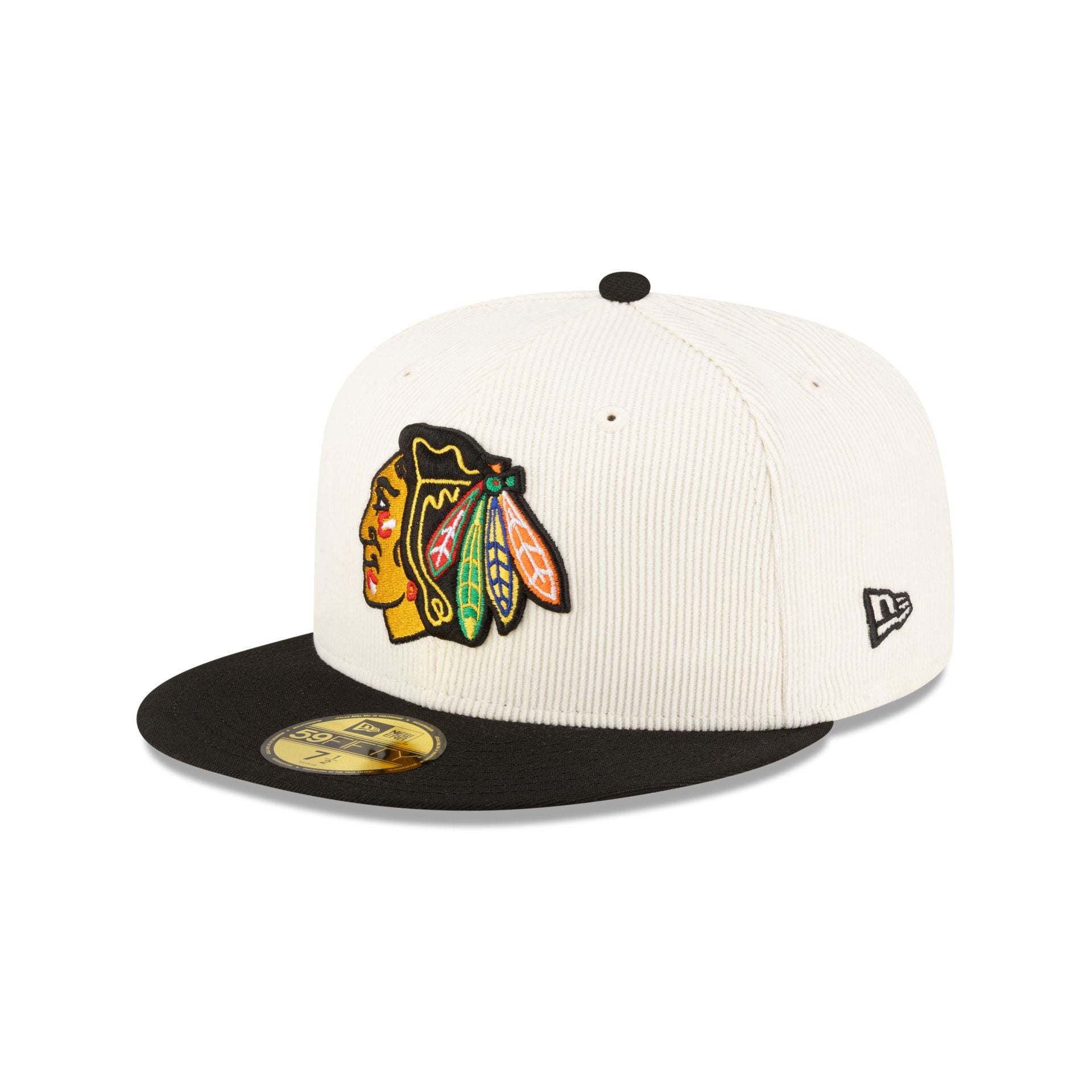Chicago Blackhawks 100th Anniversary Chrome Corduroy 59FIFTY Fitted Ha - Image 3