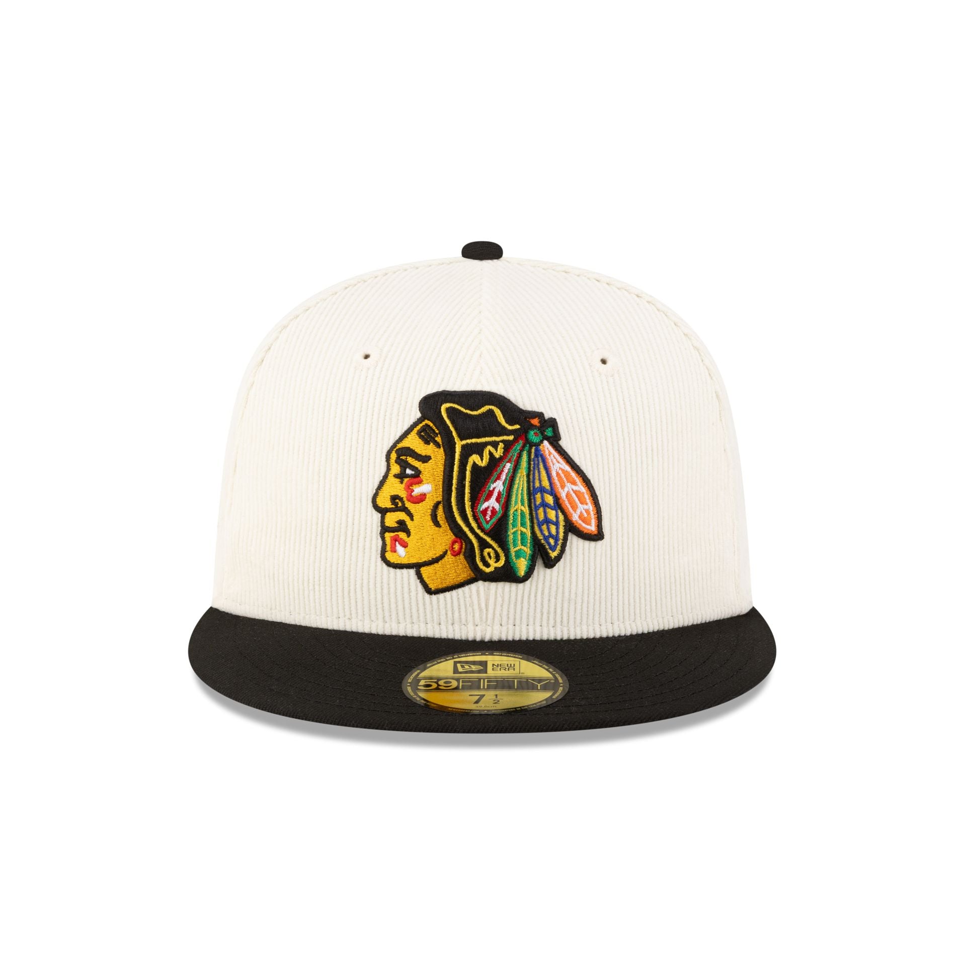 Chicago Blackhawks 100th Anniversary Chrome Corduroy 59FIFTY Fitted Ha - Image 2
