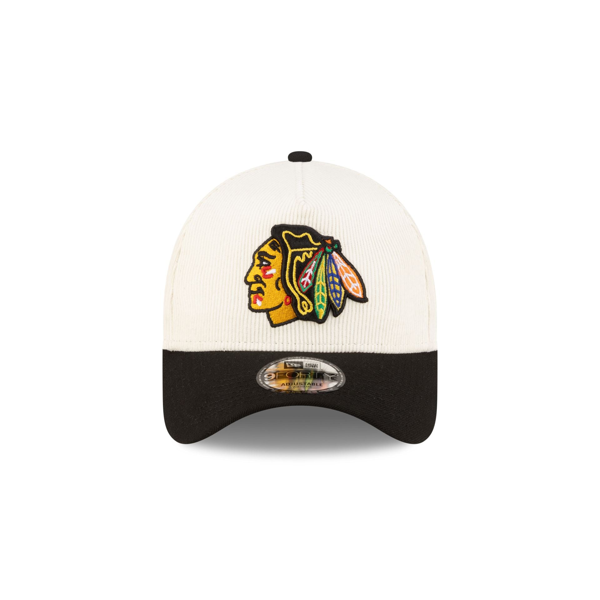 Chicago Blackhawks 100th Anniversary Chrome Corduroy 9FORTY A-Frame Sn - Image 2