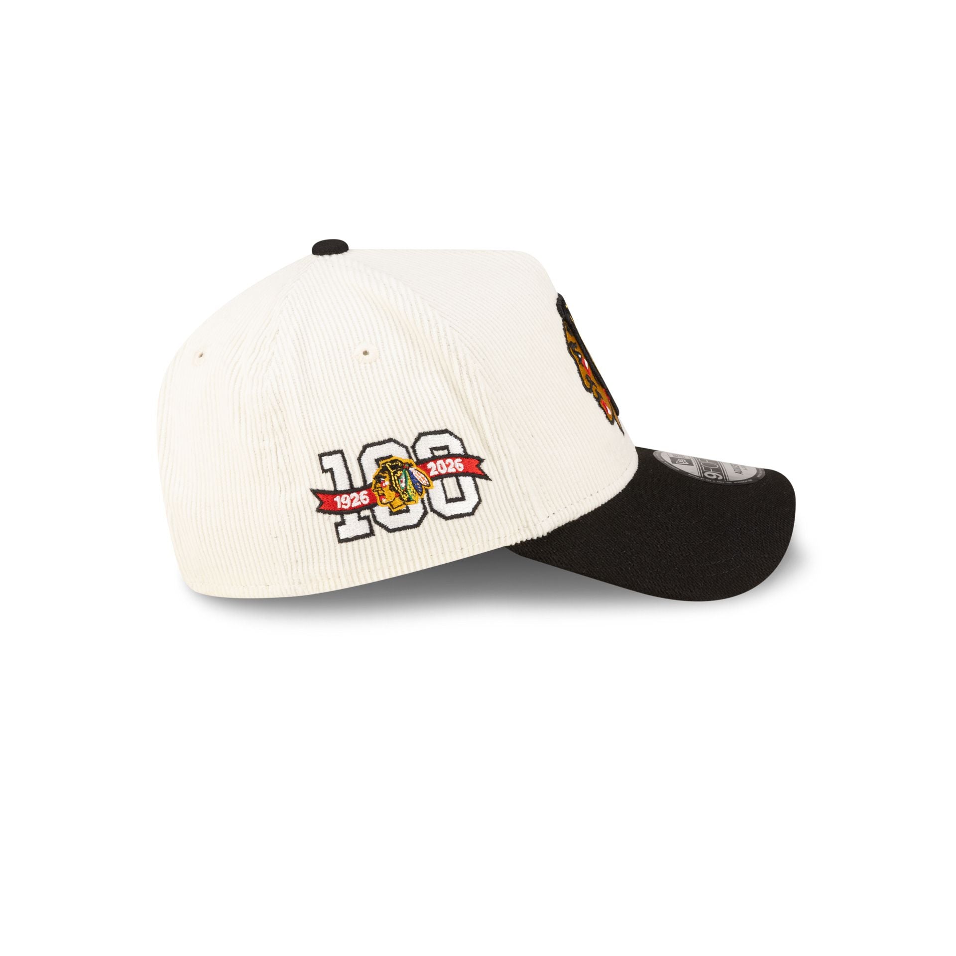 Chicago Blackhawks 100th Anniversary Chrome Corduroy 9FORTY A-Frame Sn - Image 4