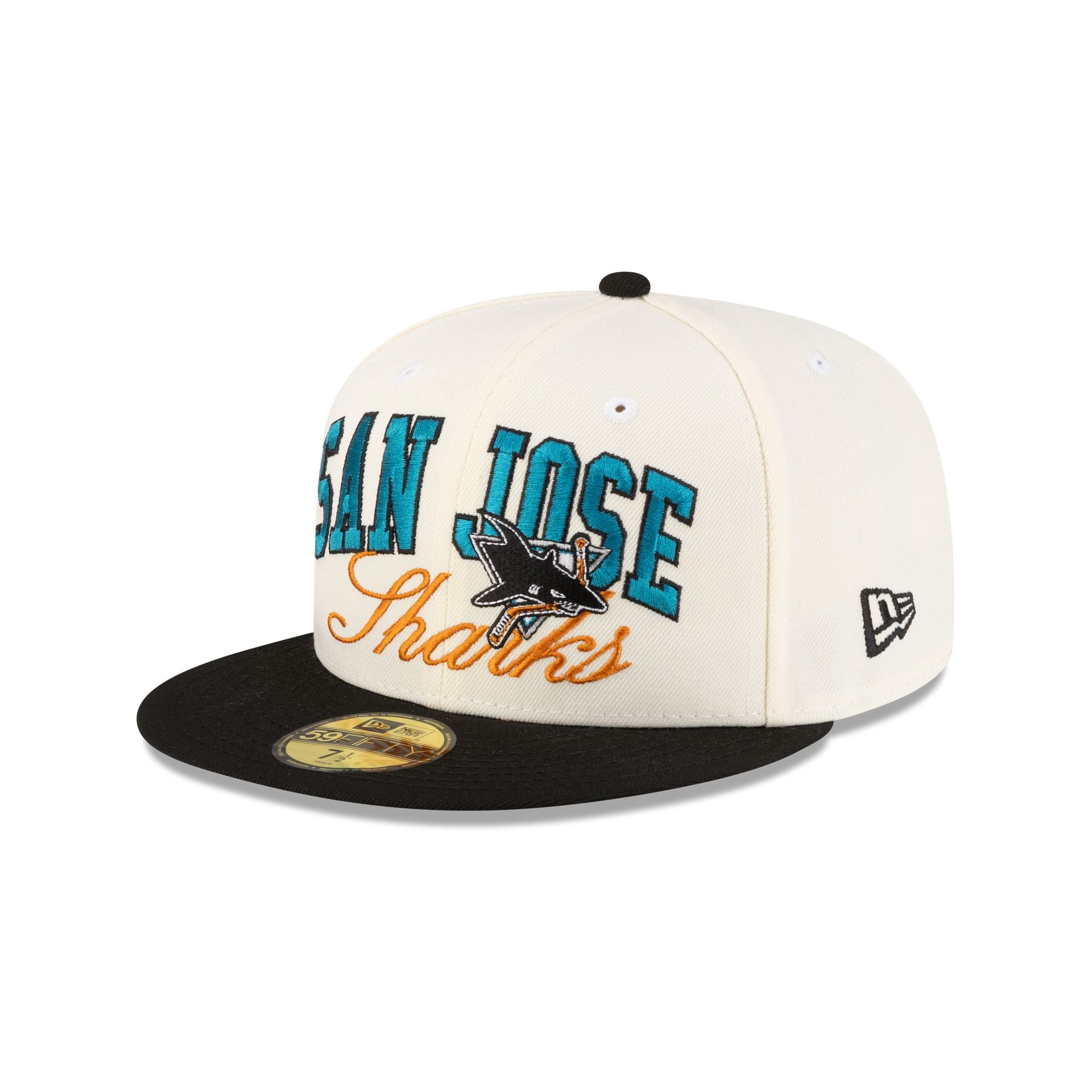 San Jose Sharks Arch Script 59FIFTY Fitted Hat - Image 3