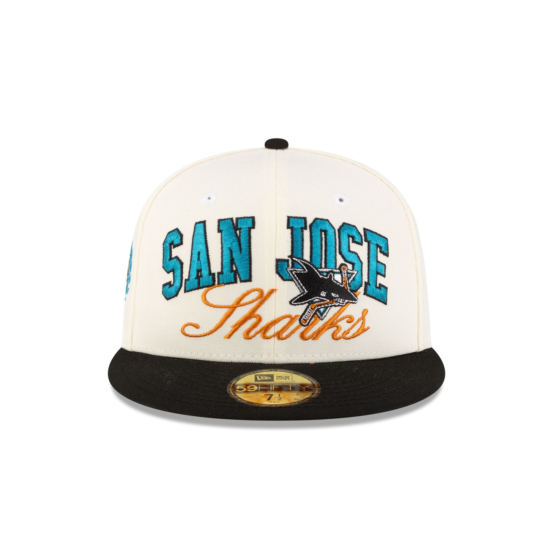 San Jose Sharks Arch Script 59FIFTY Fitted Hat - Image 2