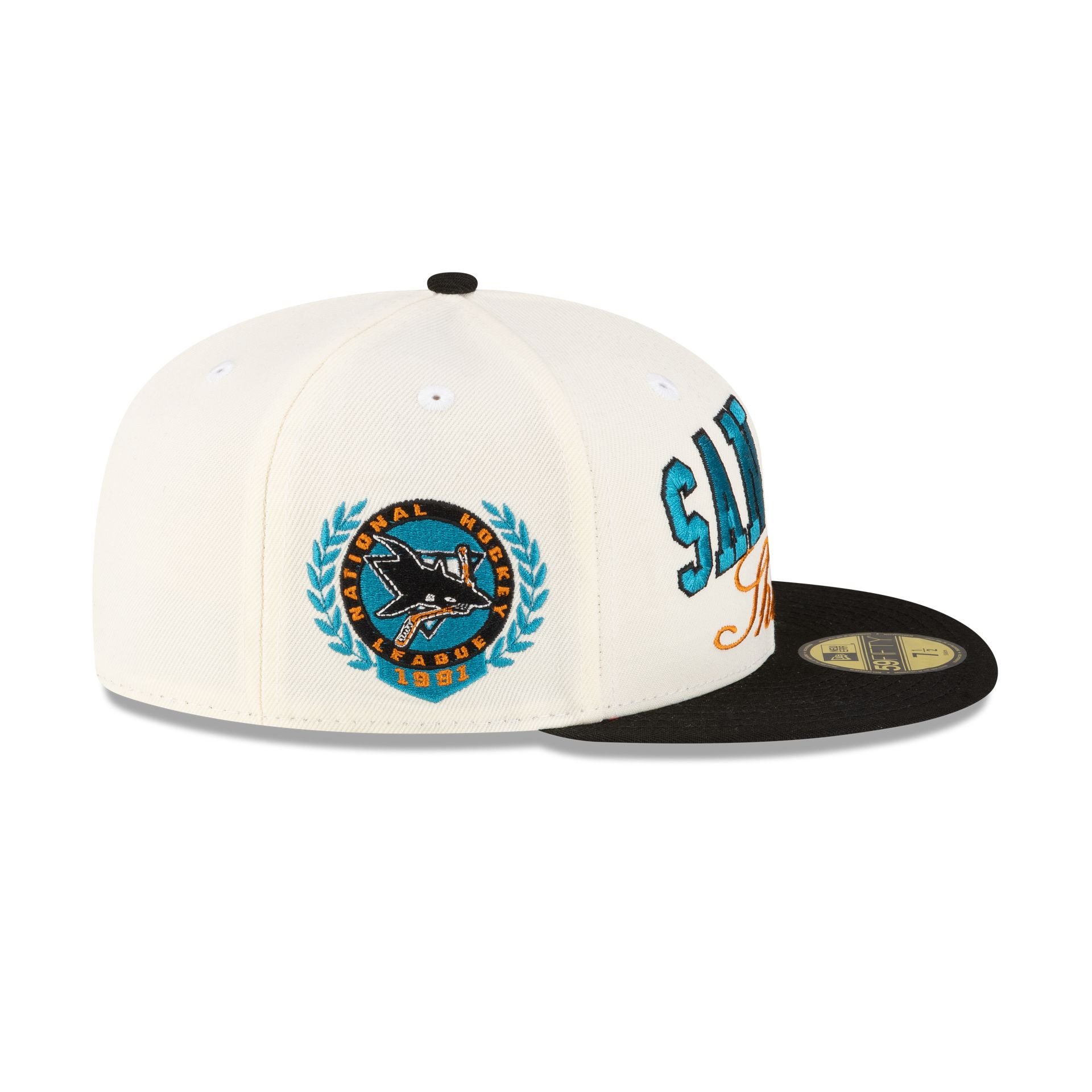 San Jose Sharks Arch Script 59FIFTY Fitted Hat - Image 4