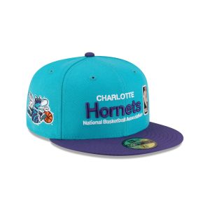 Charlotte Hornets 1988-2002 Hardwood Classics Sign Stack 59FIFTY Fitte