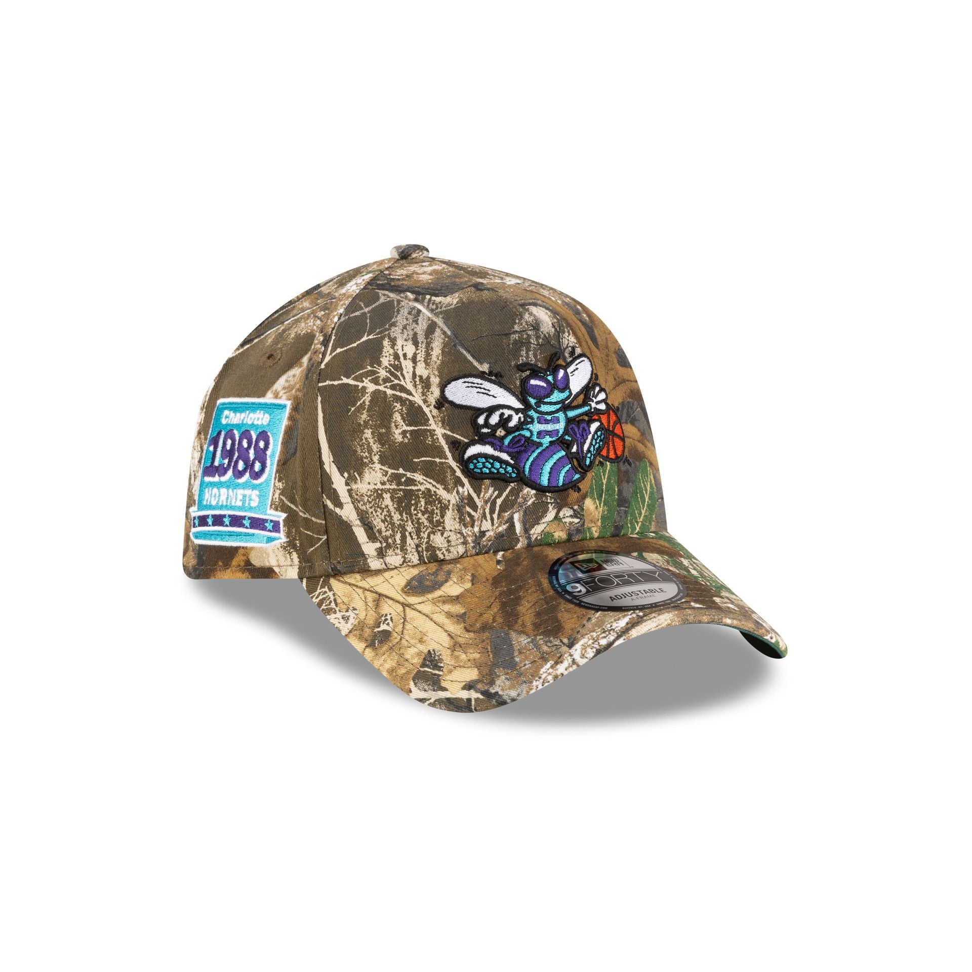 Charlotte Hornets 1988-2002 Hardwood Classics Realtree 9FORTY A-Frame