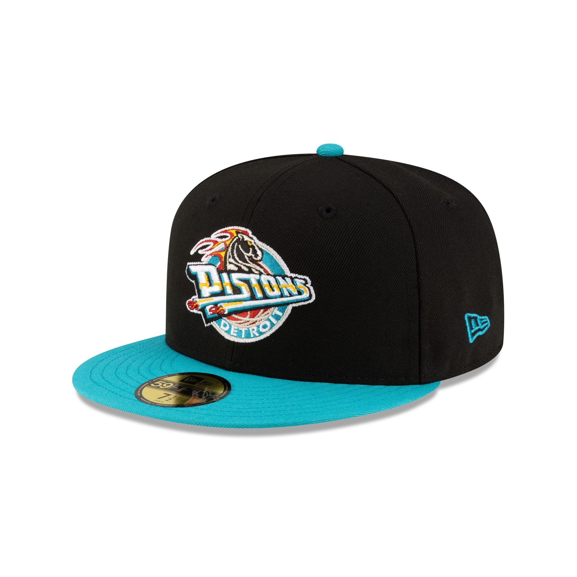 Detroit Pistons 1996-2001 Hardwood Classics Black 59FIFTY Fitted Hat - Image 3
