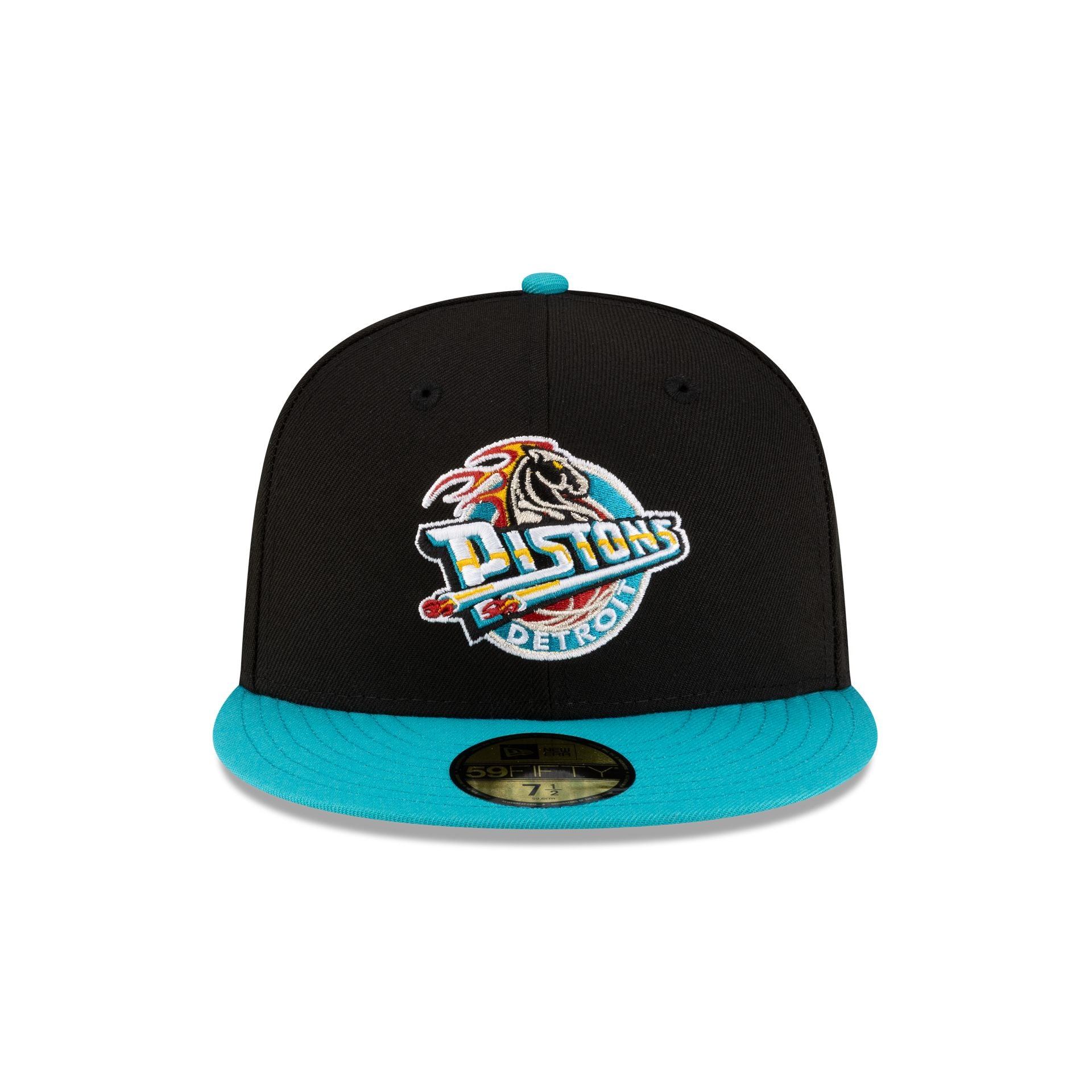 Detroit Pistons 1996-2001 Hardwood Classics Black 59FIFTY Fitted Hat - Image 2