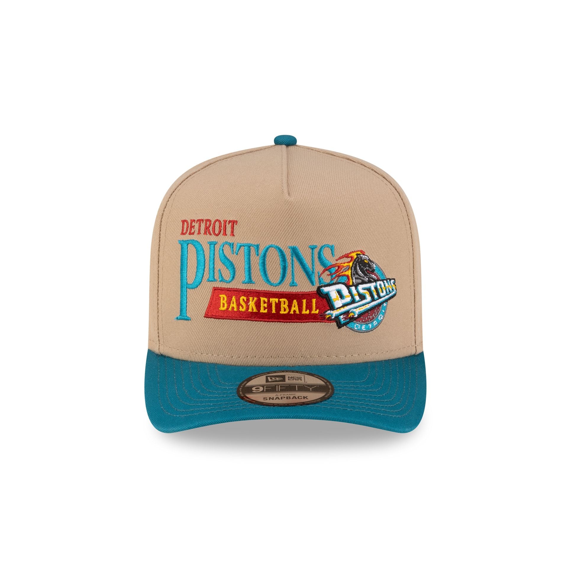 Detroit Pistons 1996-2001 Hardwood Classics Liner Camel 9FIFTY A-Frame - Image 2