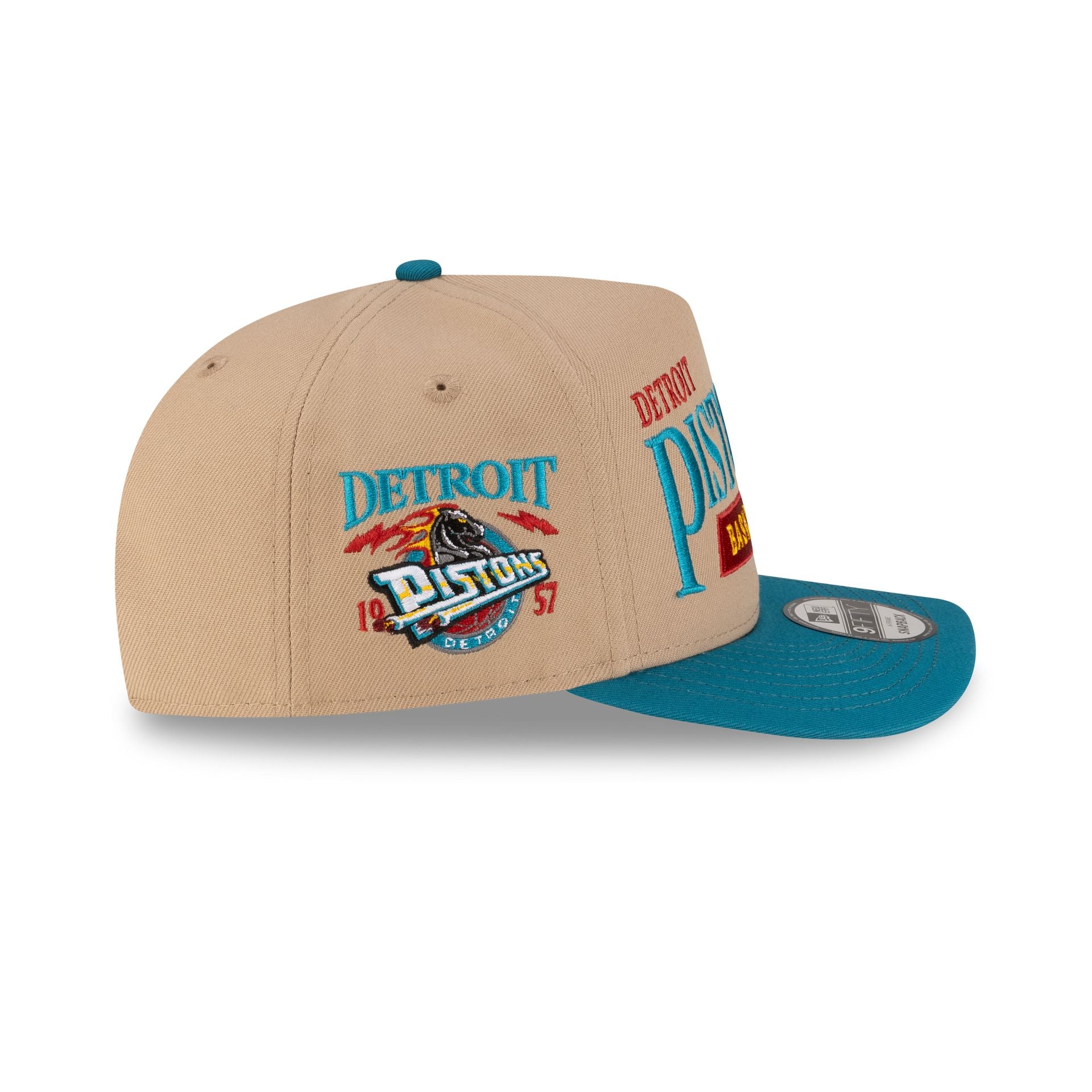 Detroit Pistons 1996-2001 Hardwood Classics Liner Camel 9FIFTY A-Frame - Image 4