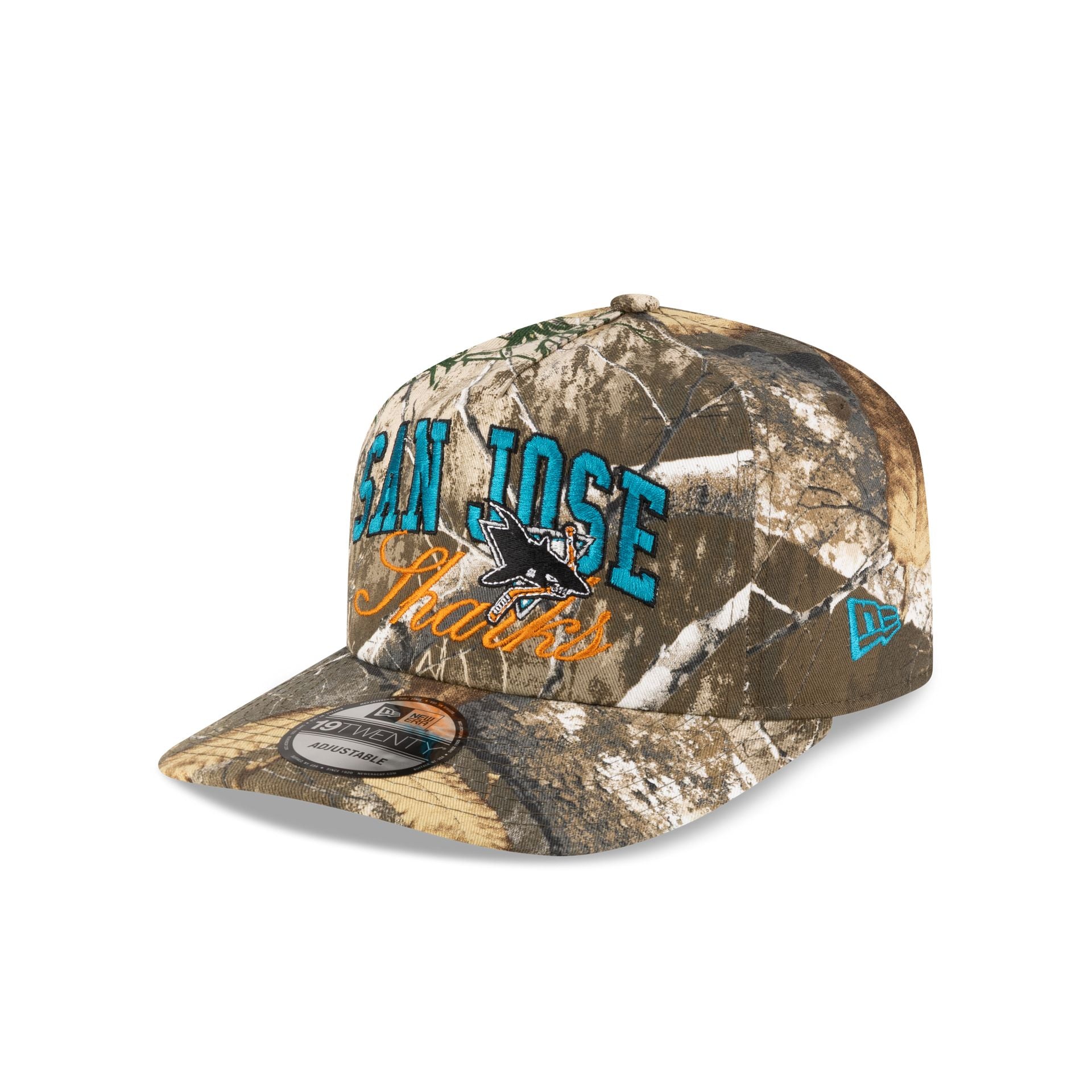 San Jose Sharks Arch Script Realtree 19TWENTY Snapback Hat - Image 3