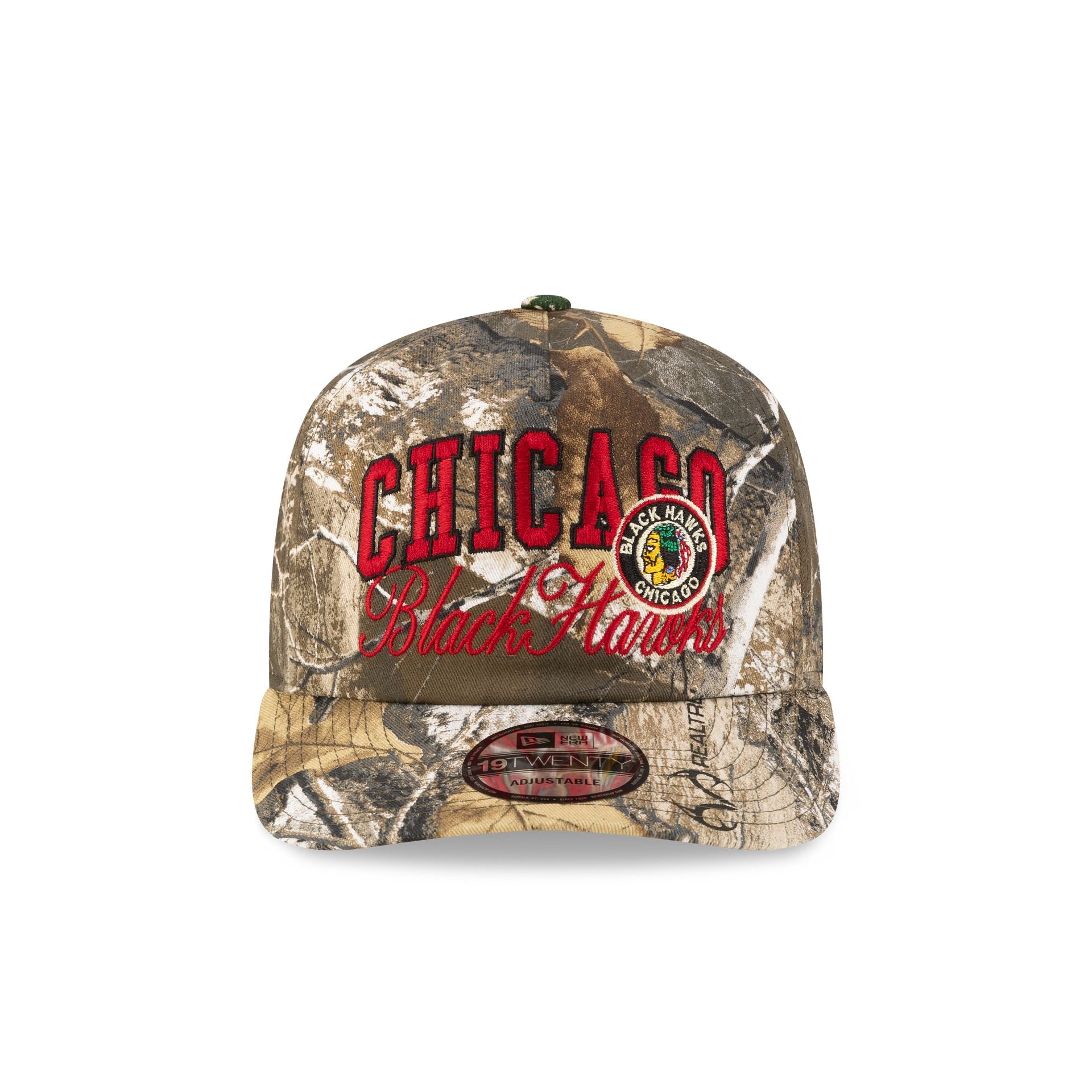 Chicago Blackhawks Arch Script Realtree 19TWENTY Snapback Hat - Image 2