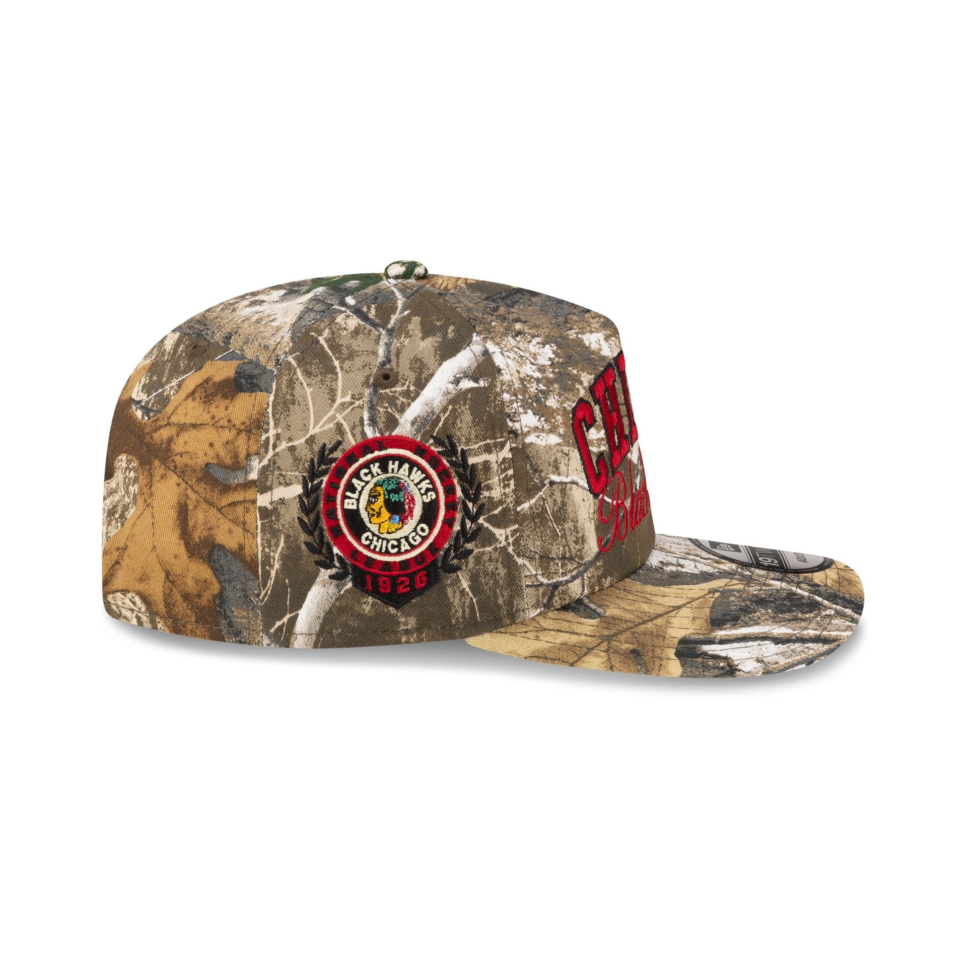 Chicago Blackhawks Arch Script Realtree 19TWENTY Snapback Hat - Image 4