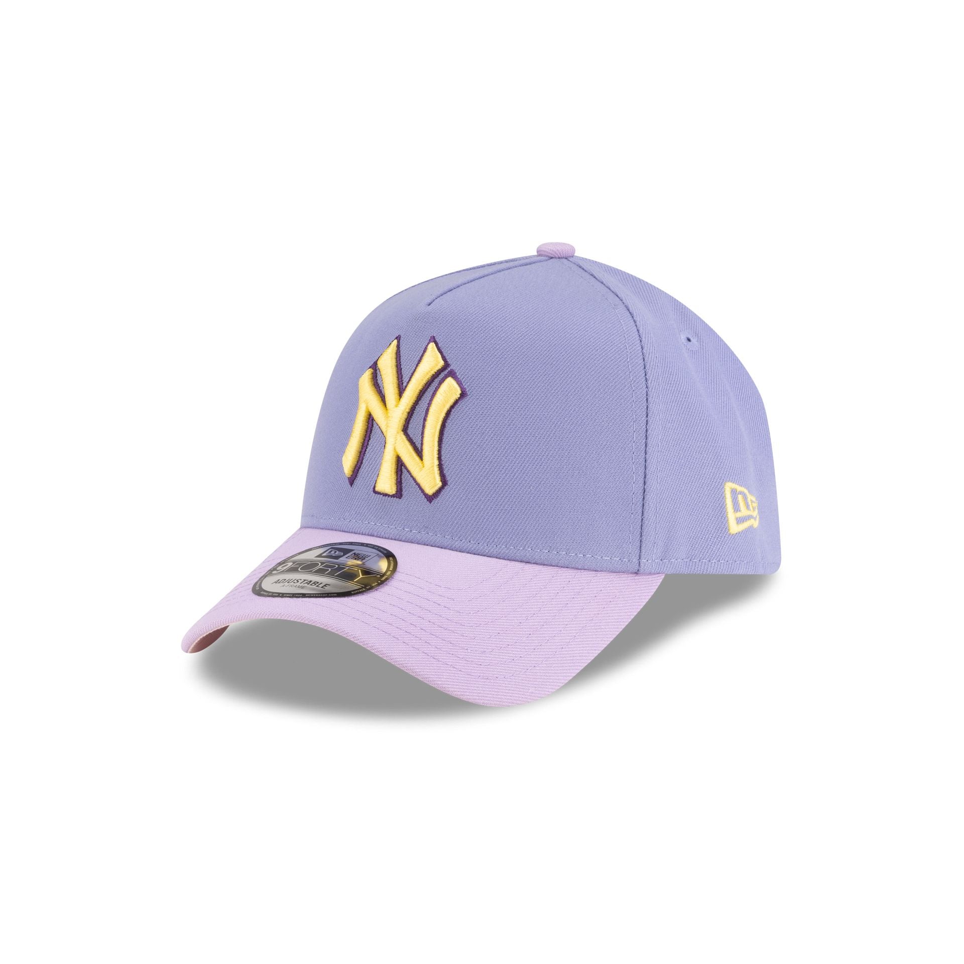 New York Yankees Lavender Pink 9FORTY A-Frame Snapback Hat - Image 3