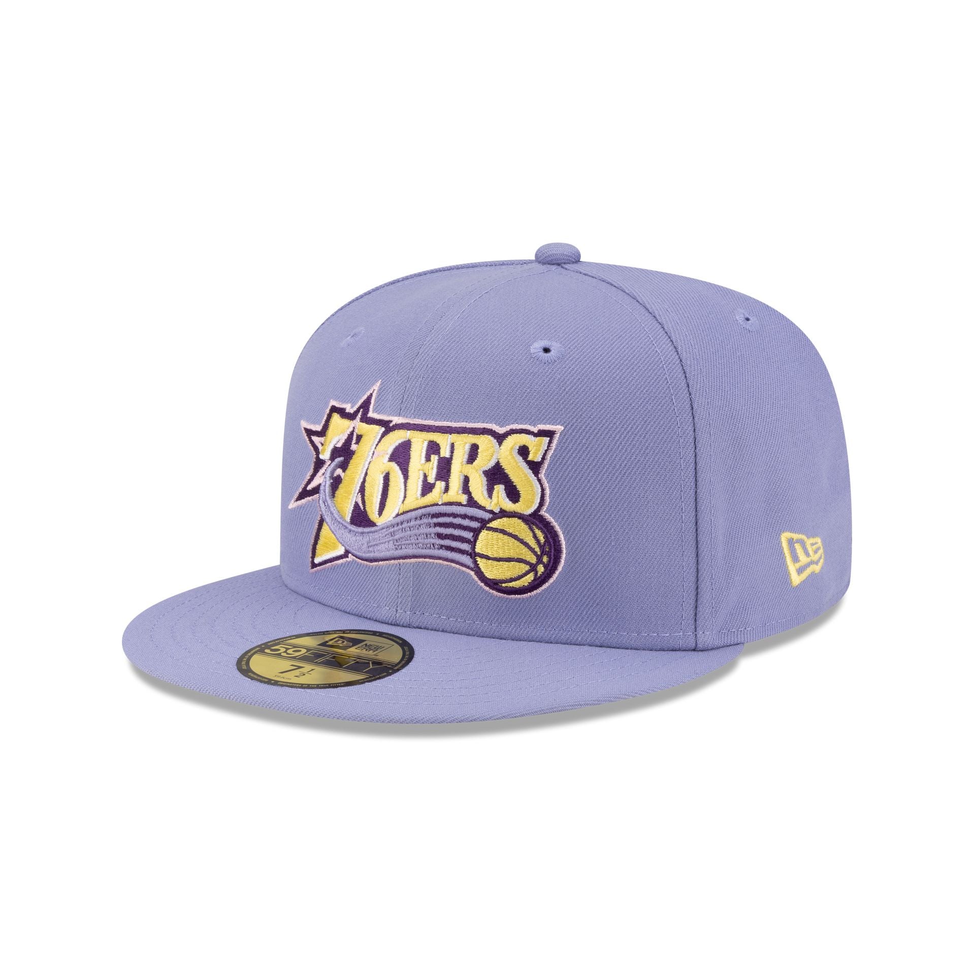 Philadelphia 76ers Hardwood Classics Lavender Pack 59FIFTY Fitted Hat - Image 3