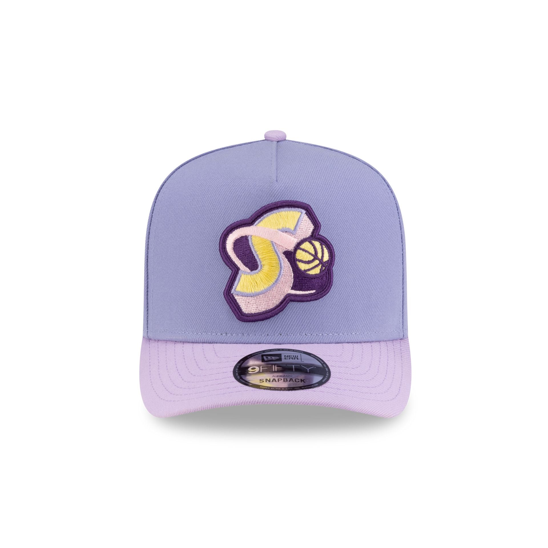 Seattle SuperSonics Hardwood Classics Lavender Purple 9FIFTY A-Frame Snapback Hat - Image 2