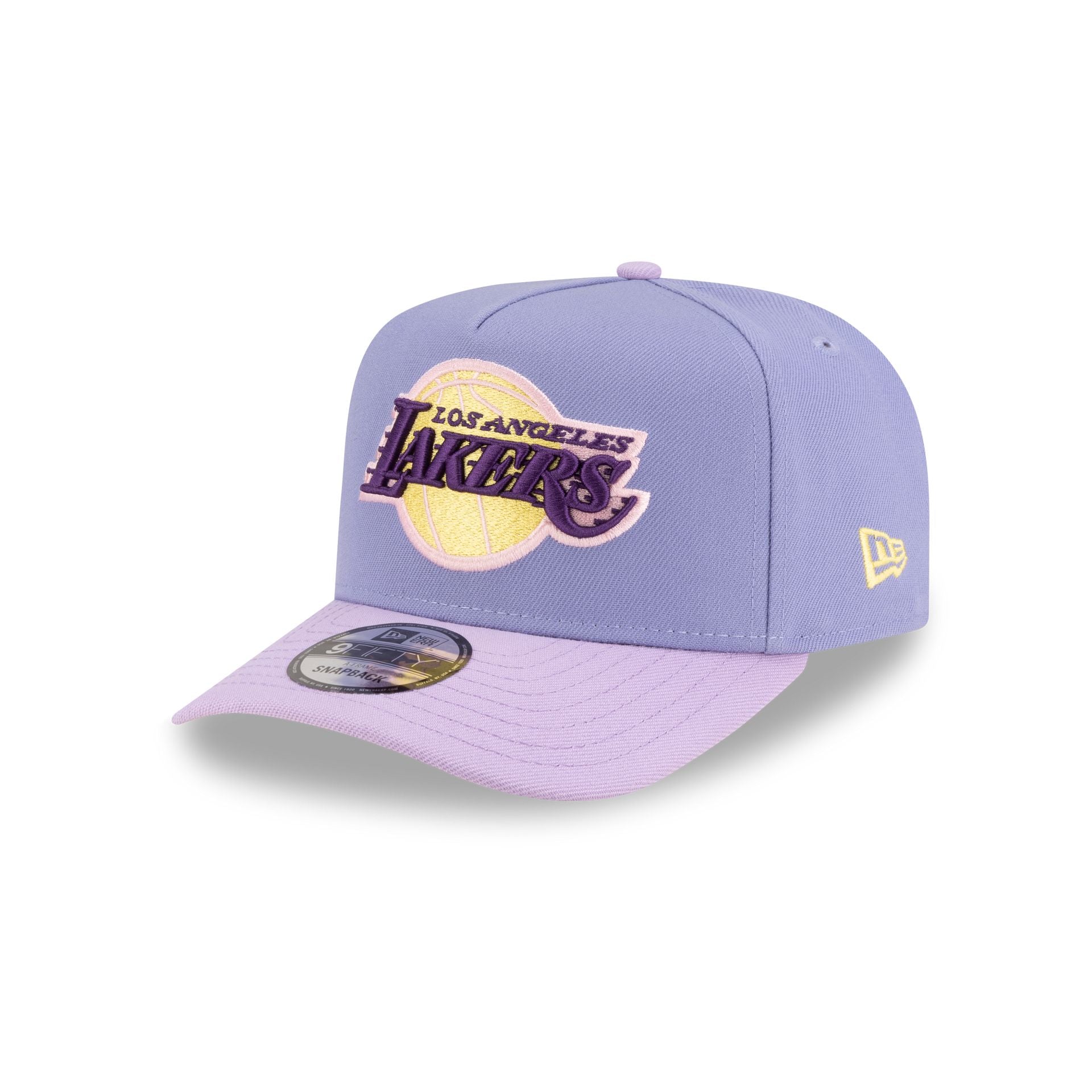 Los Angeles Lakers Lavender 9FIFTY A-Frame Snapback Hat - Image 3