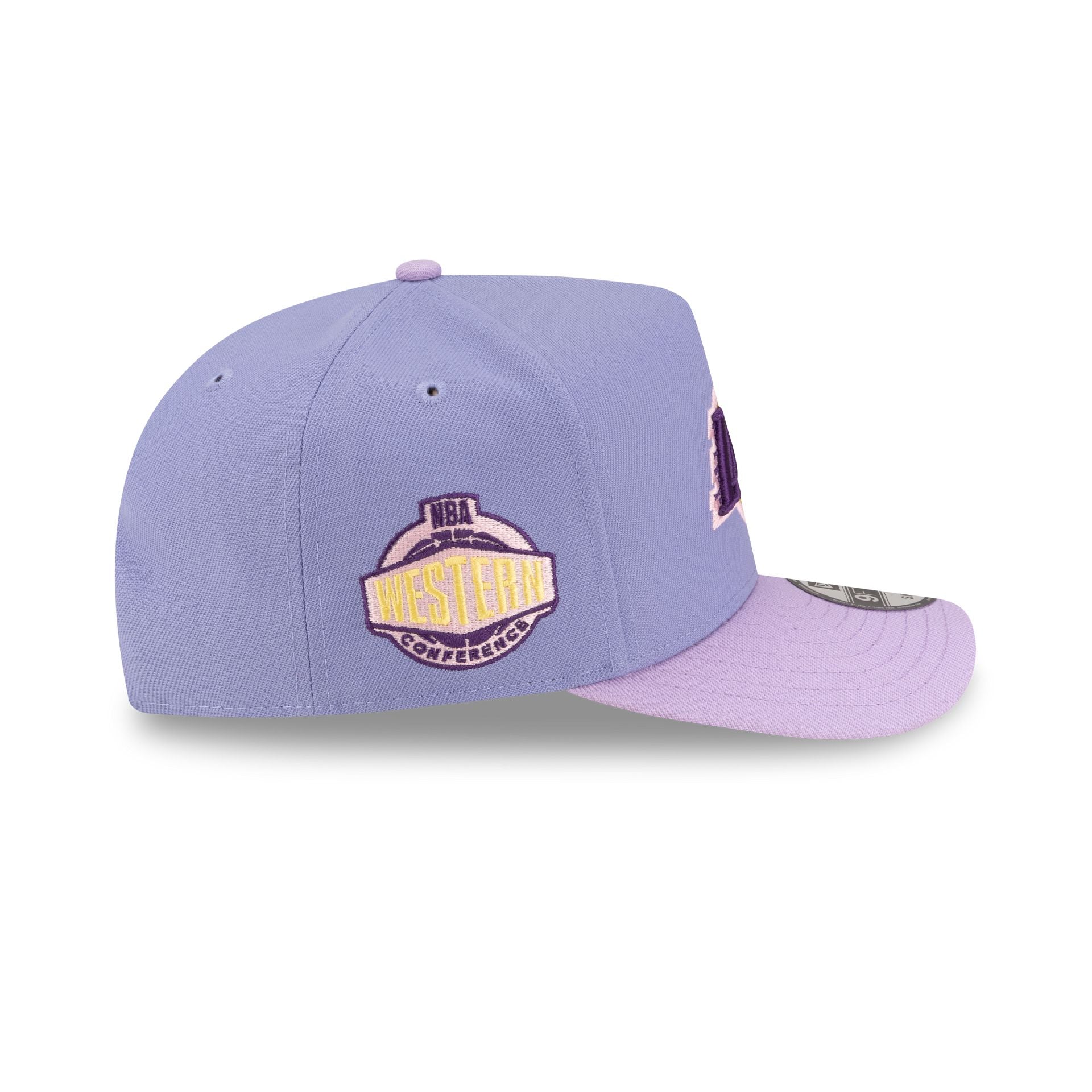 Los Angeles Lakers Lavender 9FIFTY A-Frame Snapback Hat - Image 4