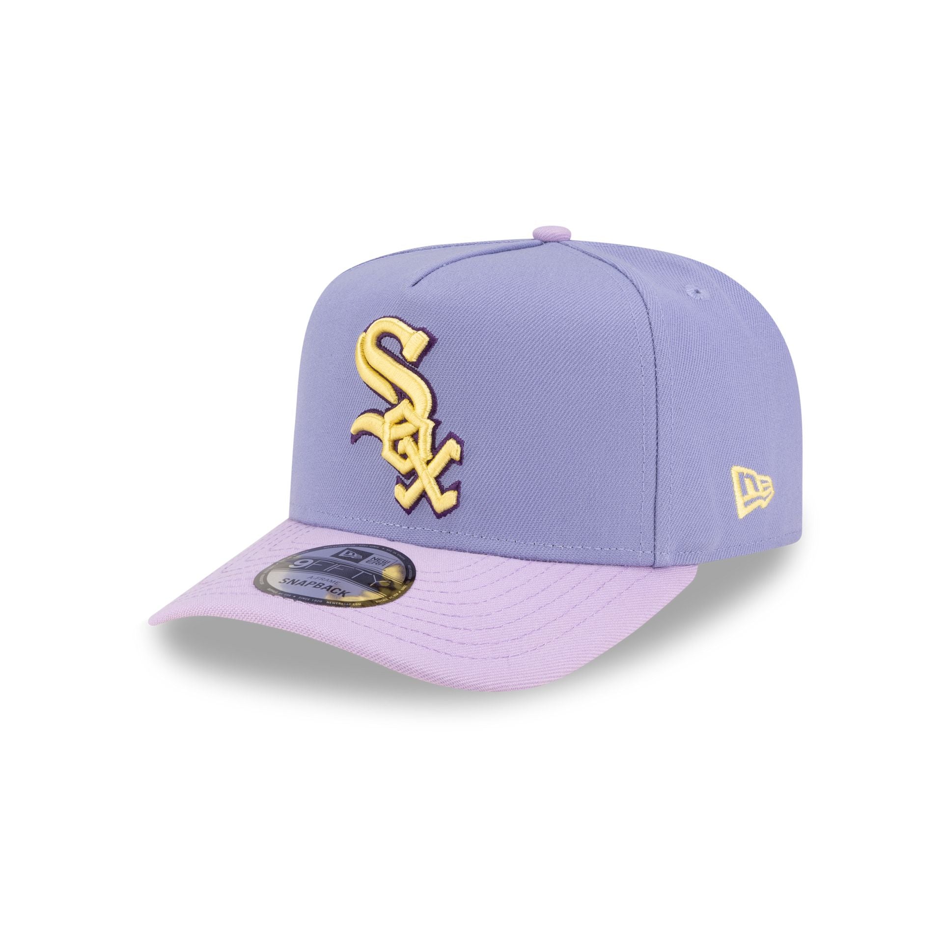 Chicago White Sox Lavender 9FIFTY A-Frame Snapback Hat - Image 3