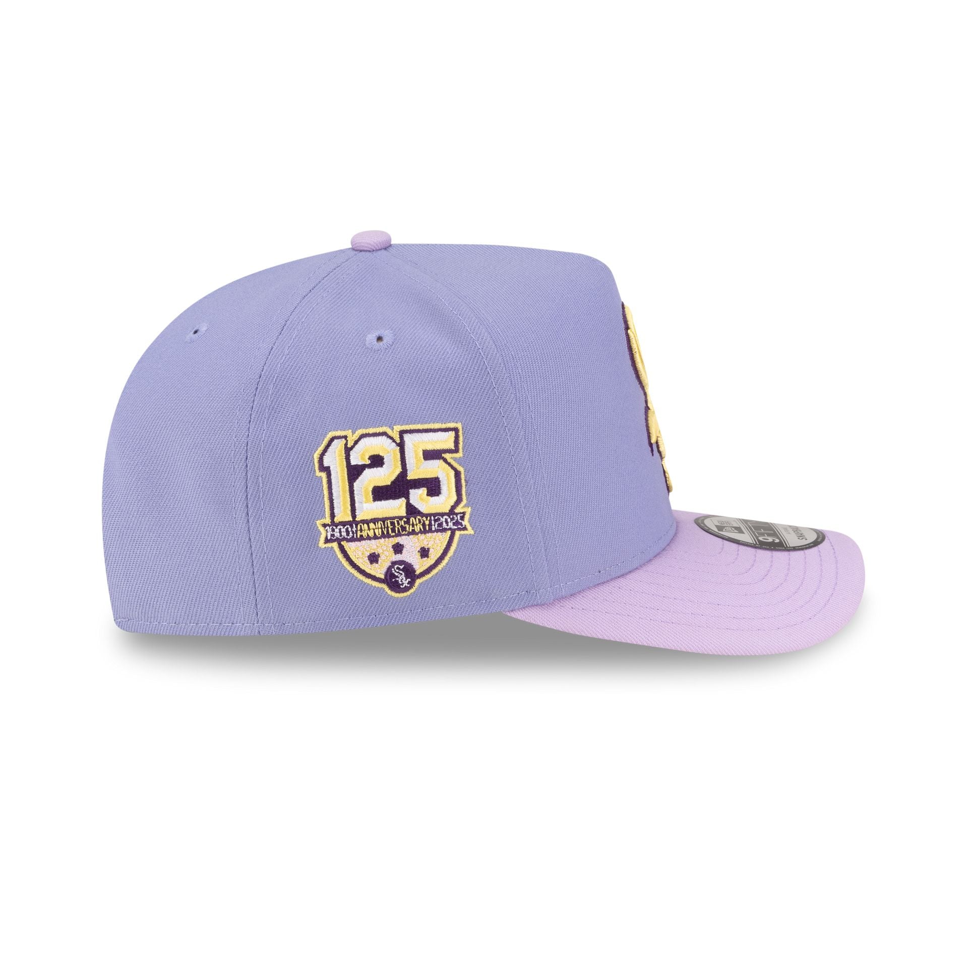 Chicago White Sox Lavender 9FIFTY A-Frame Snapback Hat - Image 4