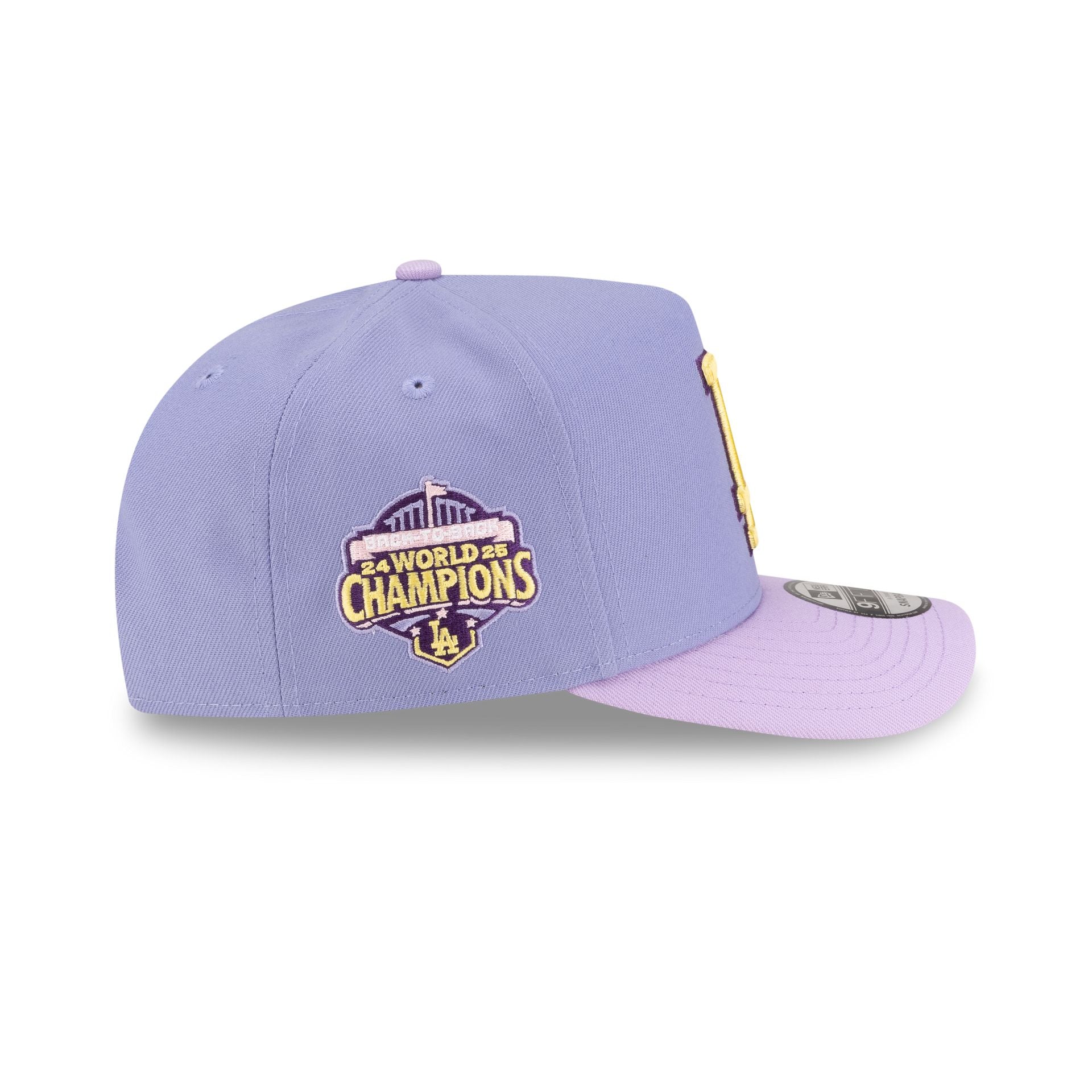 Los Angeles Dodgers Lavender 9FIFTY A-Frame Snapback Hat - Image 4