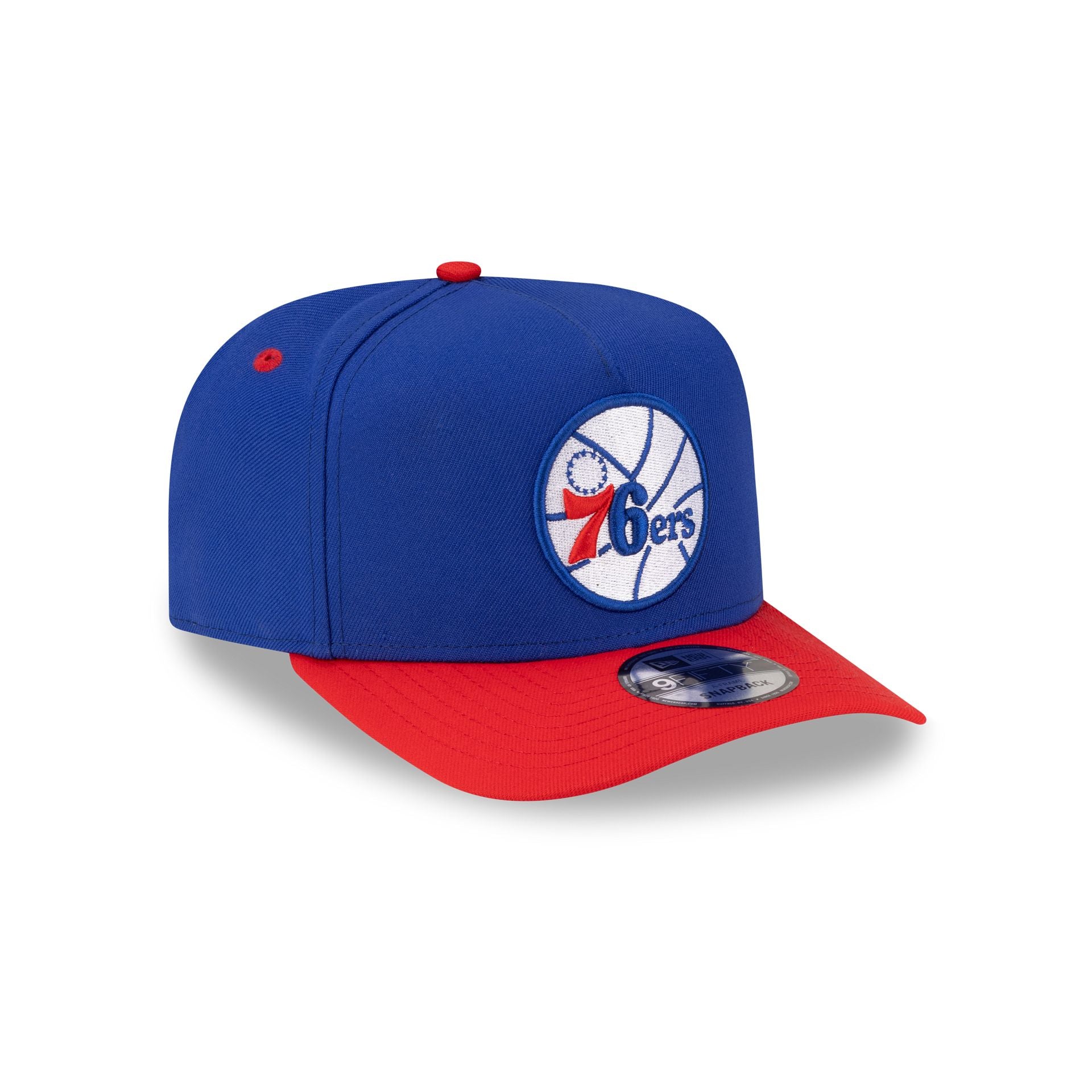 Philadelphia 76ers Hardwood Classics 80s Two Tone 9FIFTY A-Frame Snapback Hat - Image 3