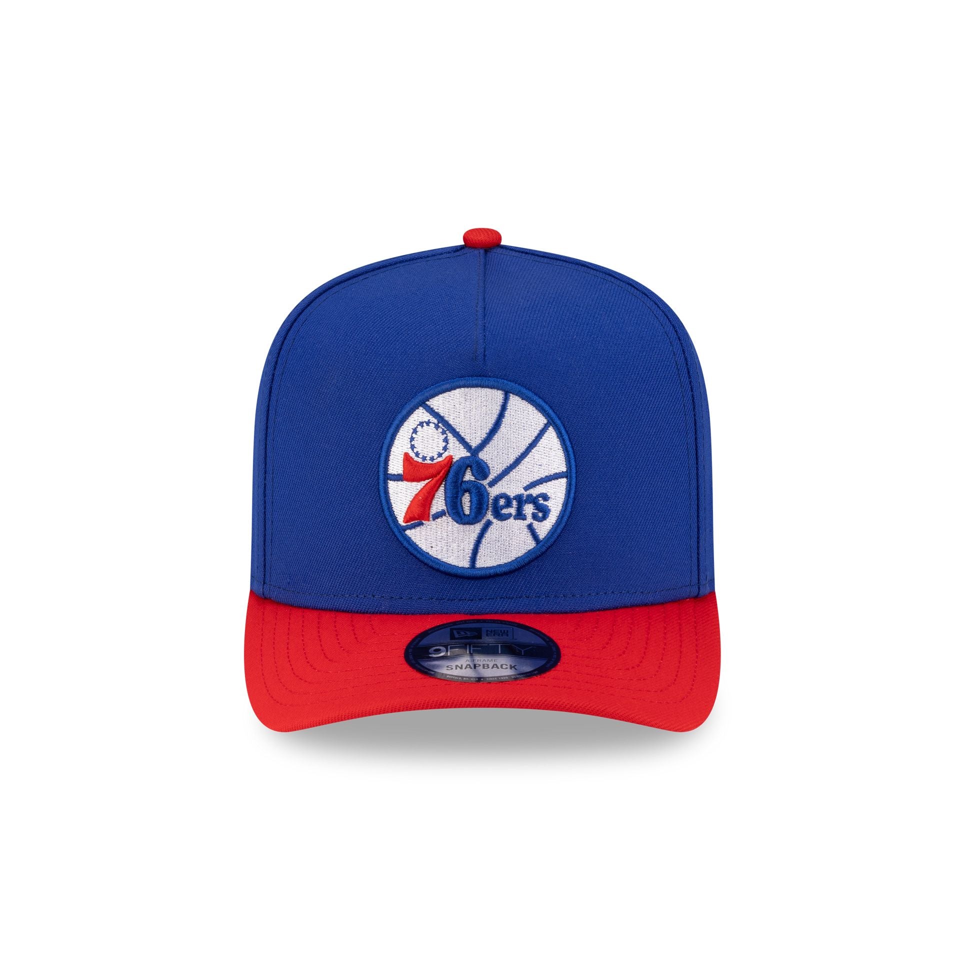 Philadelphia 76ers Hardwood Classics 80s Two Tone 9FIFTY A-Frame Snapback Hat - Image 2