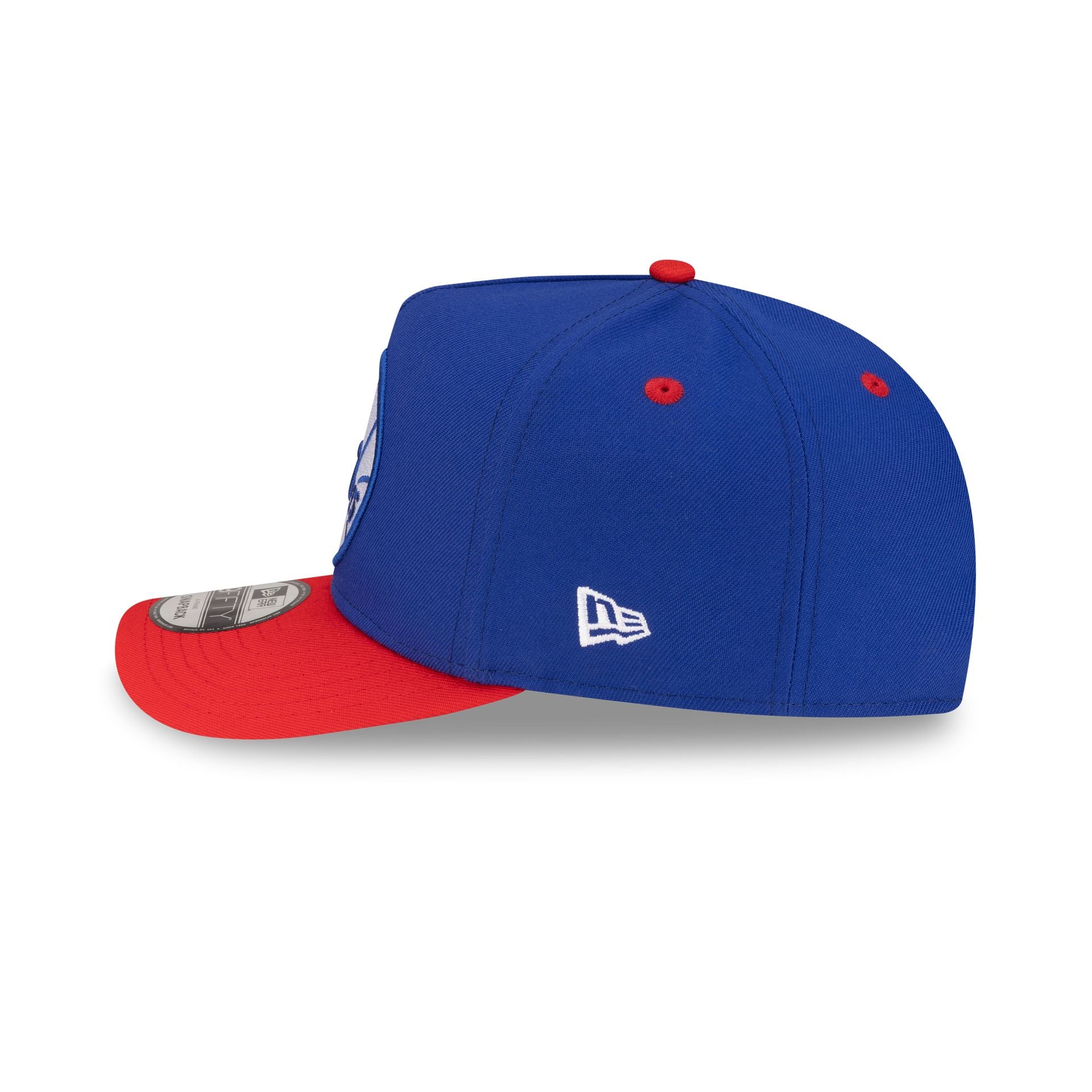 Philadelphia 76ers Hardwood Classics 80s Two Tone 9FIFTY A-Frame Snapback Hat - Image 4