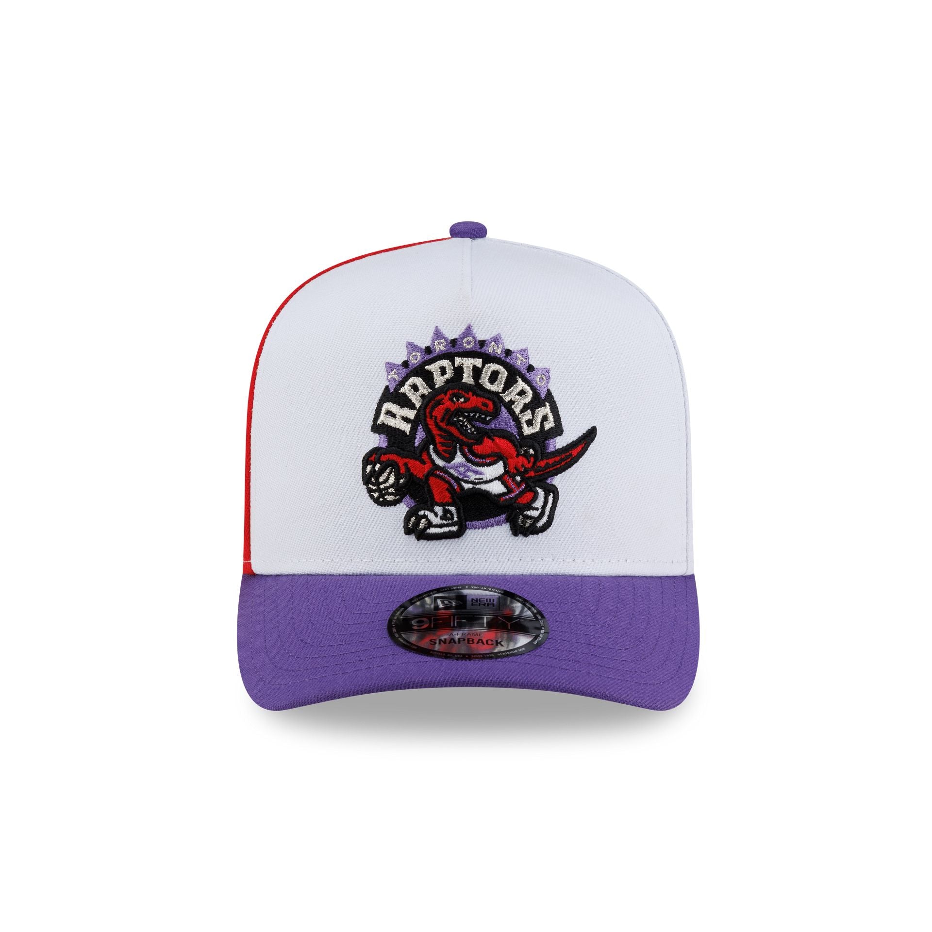 Toronto Raptors Hardwood Classics 90s Panel 9FIFTY A-Frame Snapback Hat - Image 2