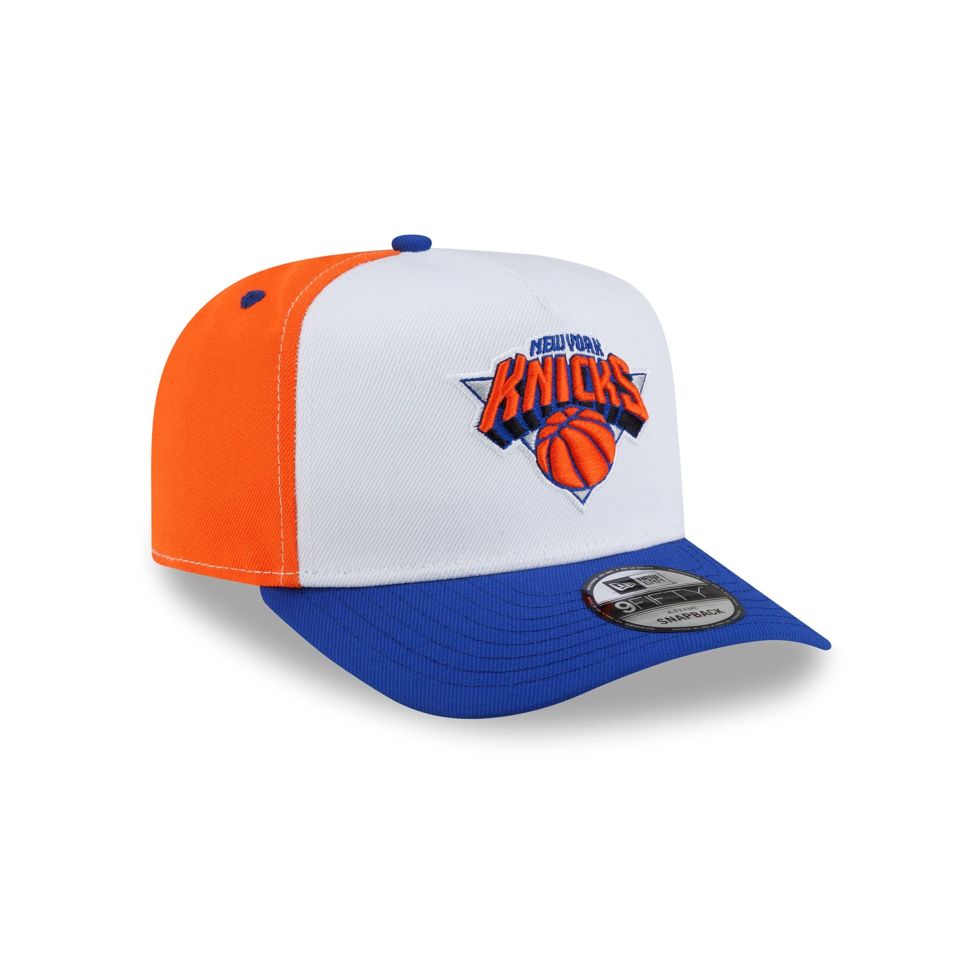 New York Knicks Hardwood Classics 90s Panel 9FIFTY A-Frame Snapback Hat - Image 3