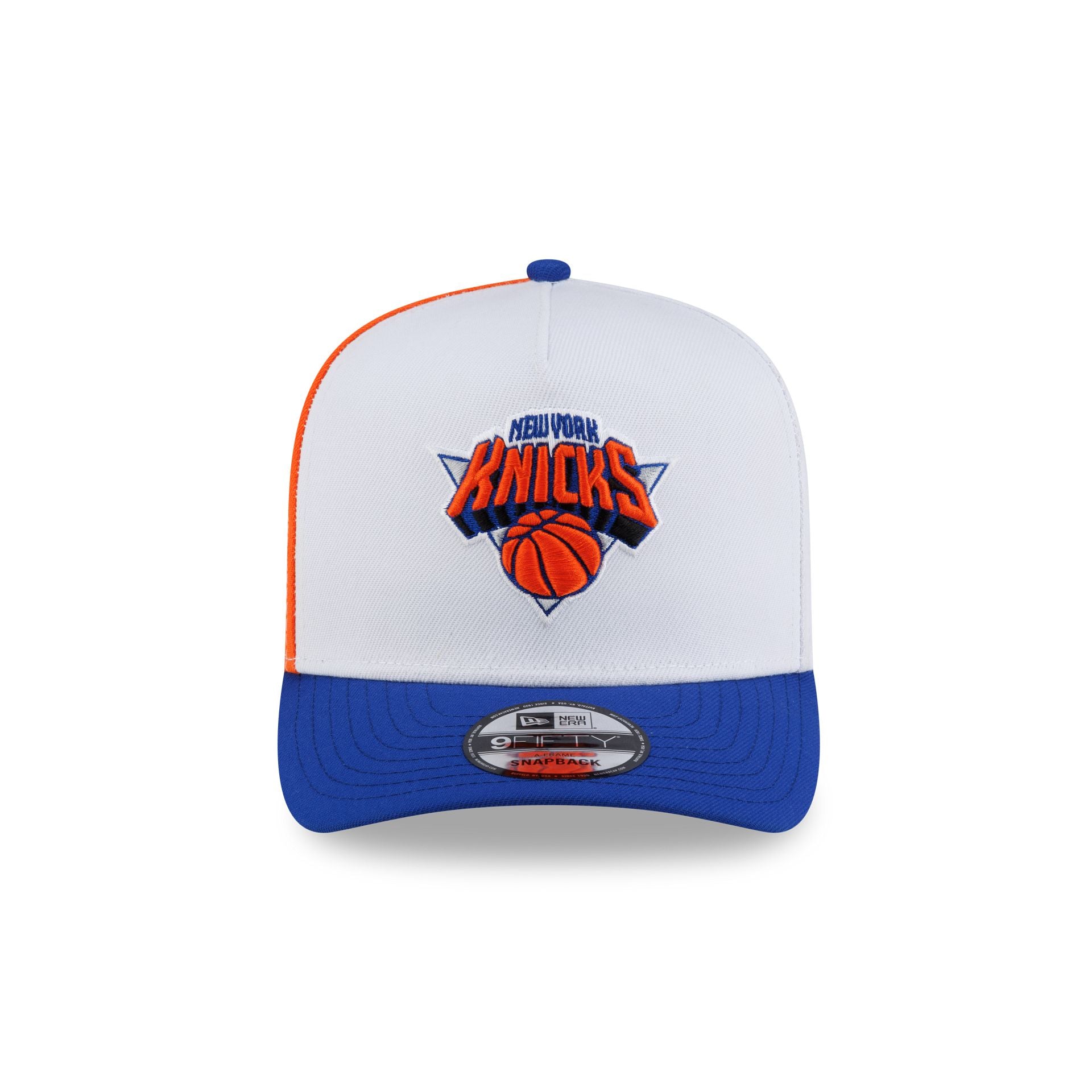 New York Knicks Hardwood Classics 90s Panel 9FIFTY A-Frame Snapback Hat - Image 2