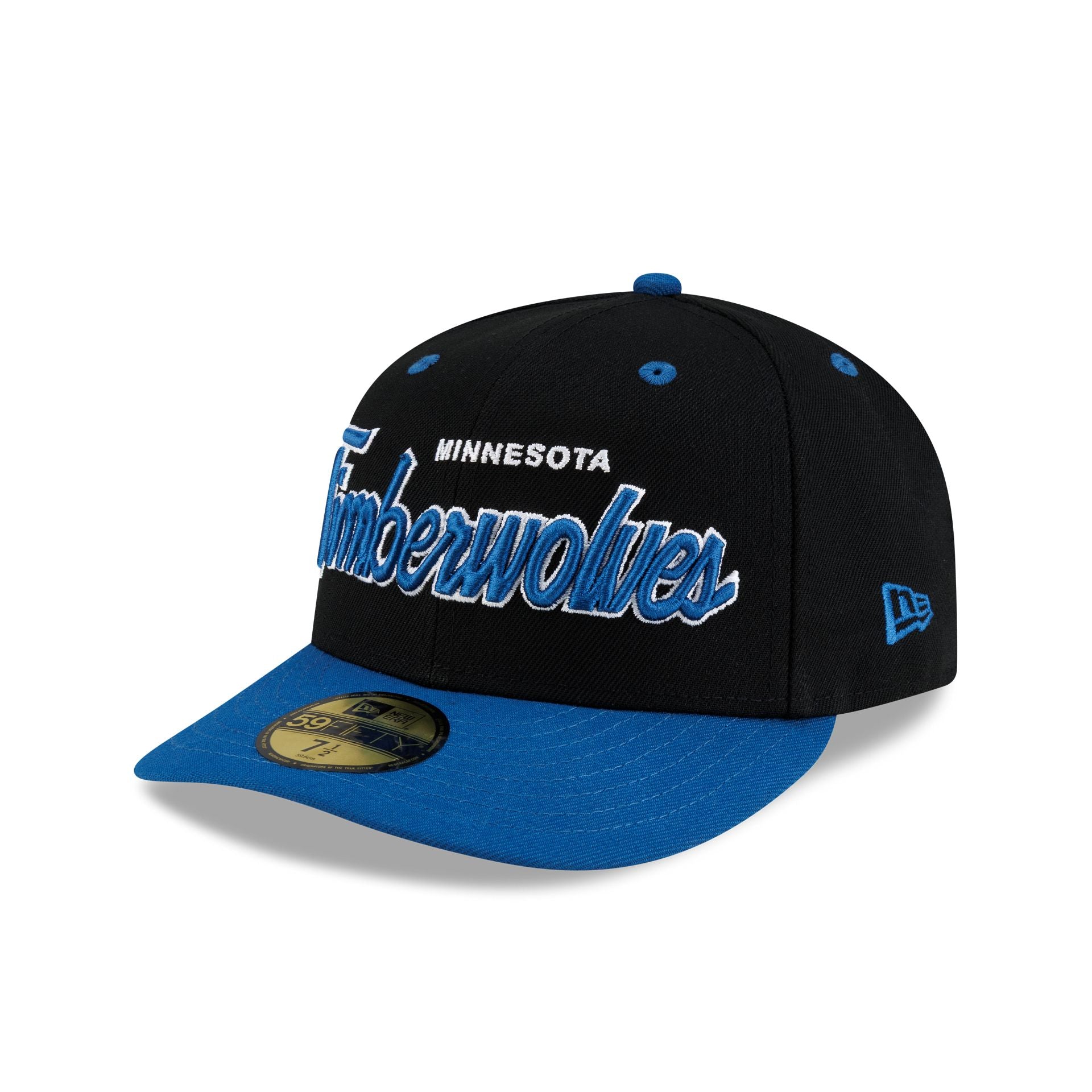 Minnesota Timberwolves Hardwood Classics 90s Script 59FIFTY Fitted Hat - Image 3