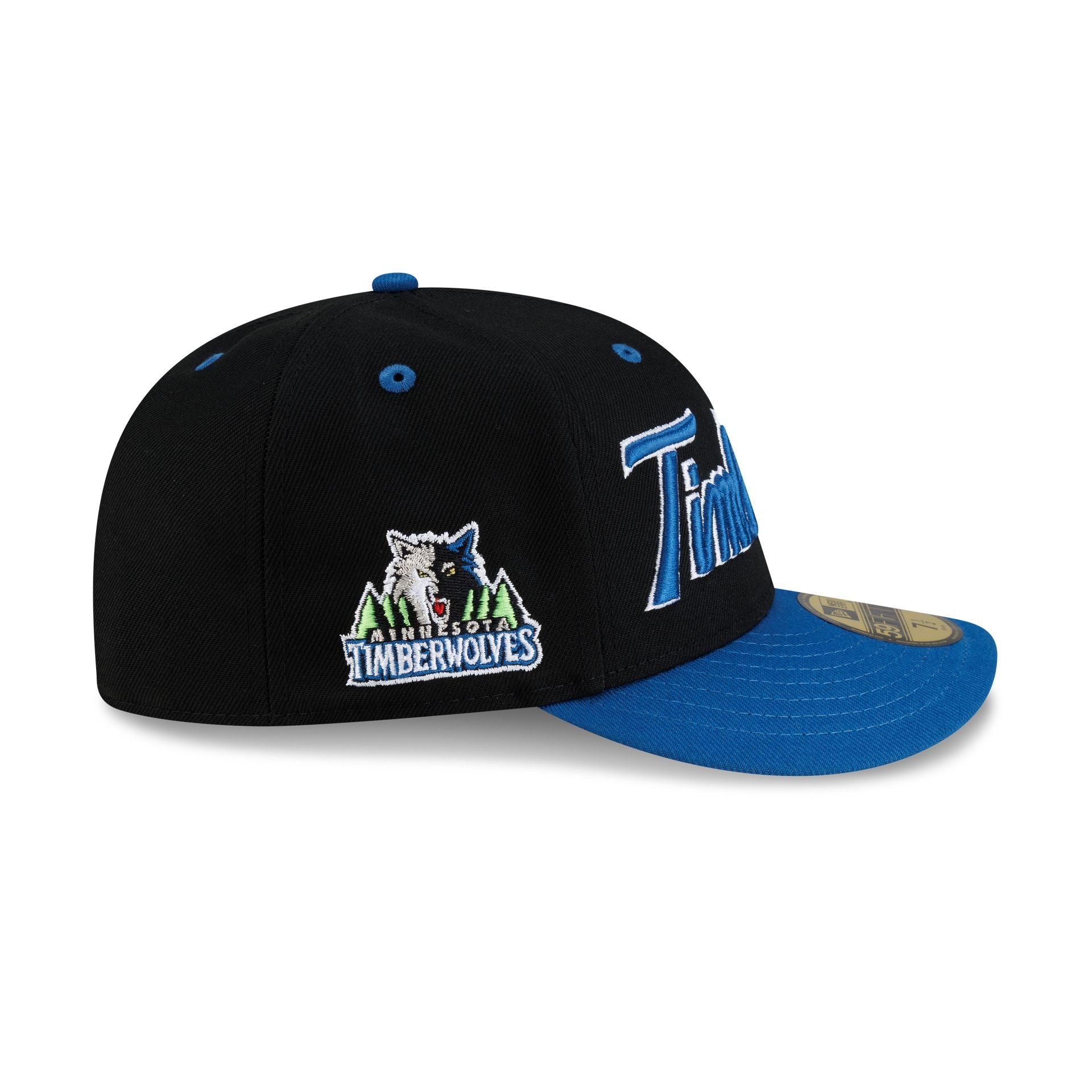 Minnesota Timberwolves Hardwood Classics 90s Script 59FIFTY Fitted Hat - Image 4