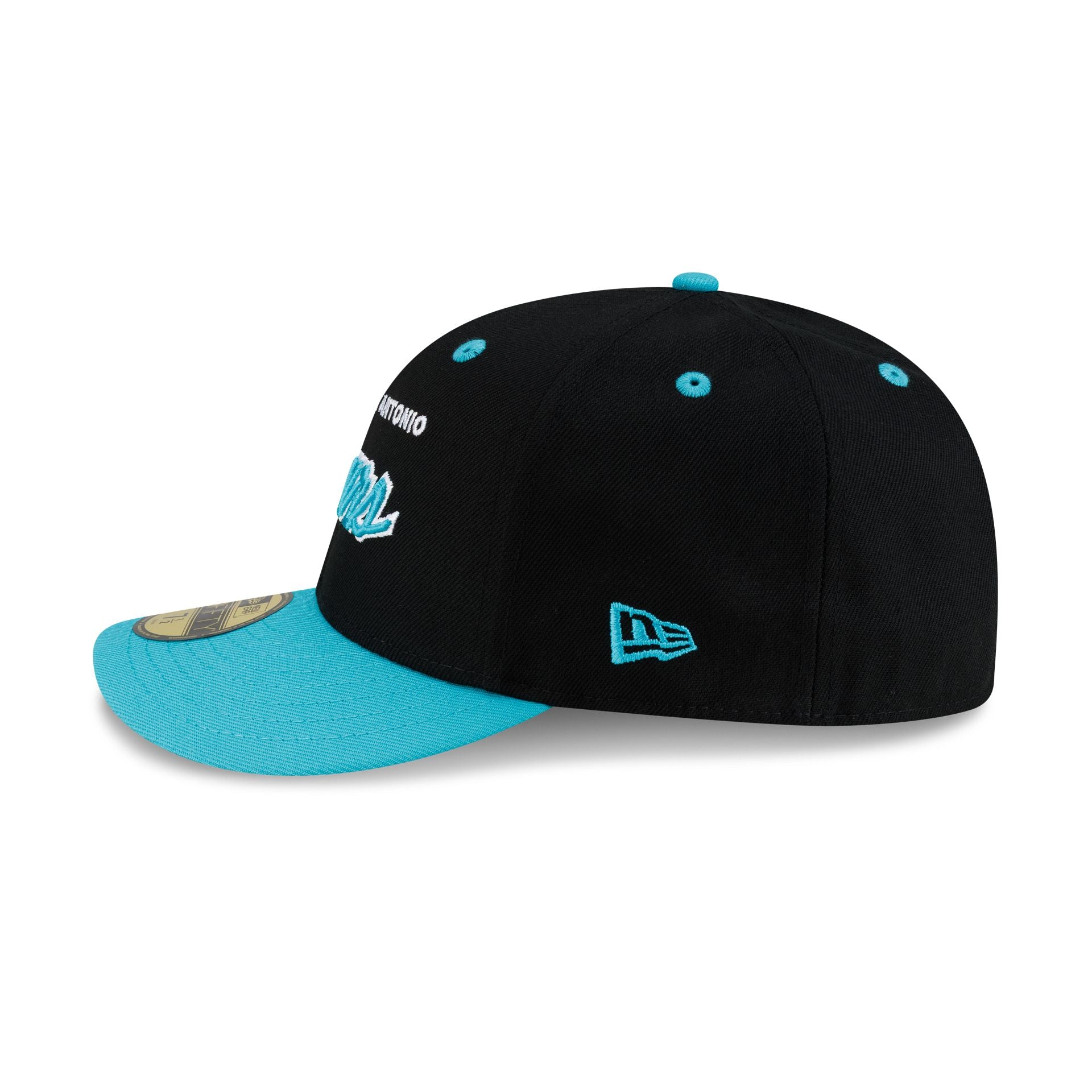 San Antonio Spurs Hardwood Classics 90s Script 59FIFTY Fitted Hat - Image 5