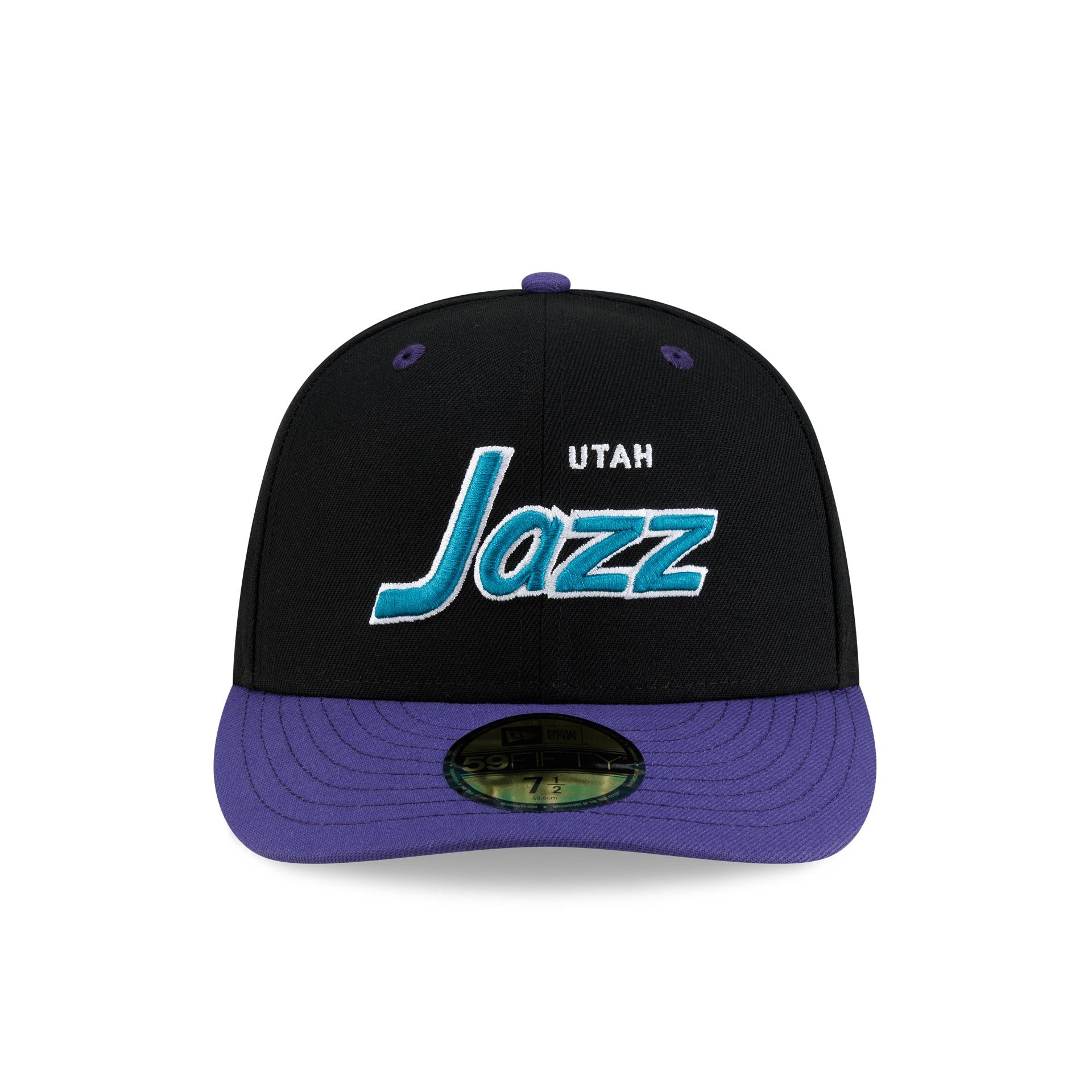 Utah Jazz Hardwood Classics 90s Script 59FIFTY Fitted Hat - Image 2