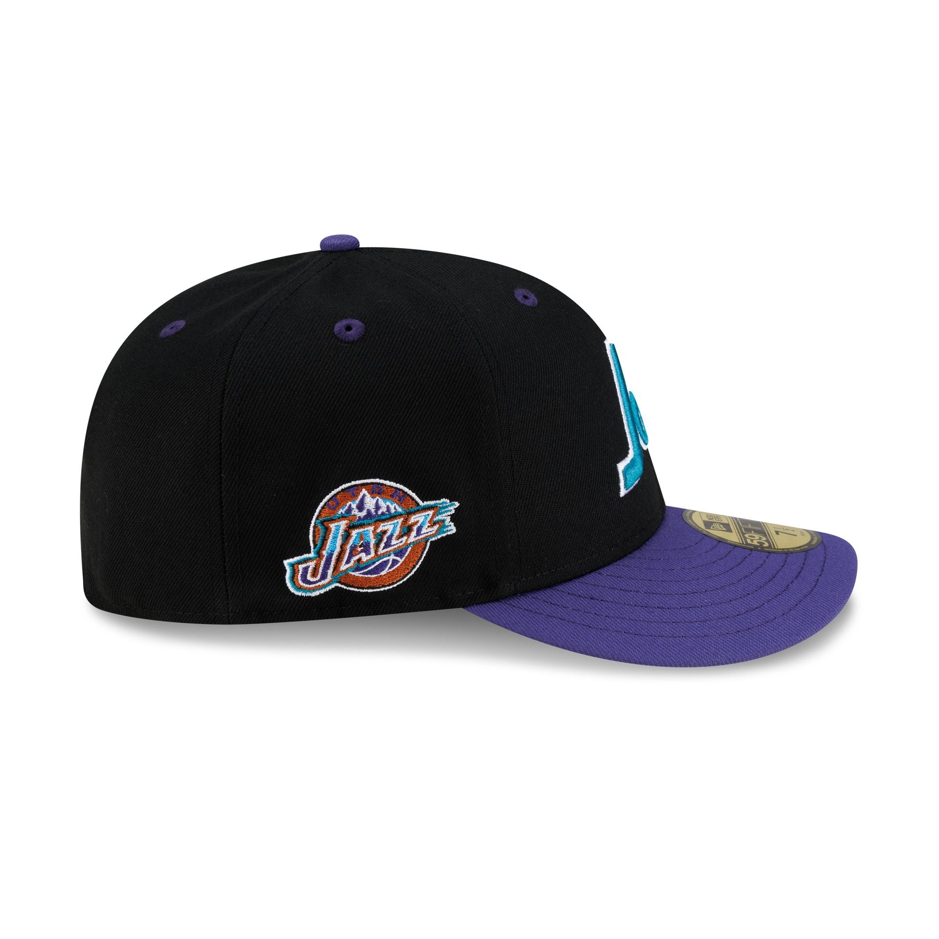 Utah Jazz Hardwood Classics 90s Script 59FIFTY Fitted Hat - Image 4