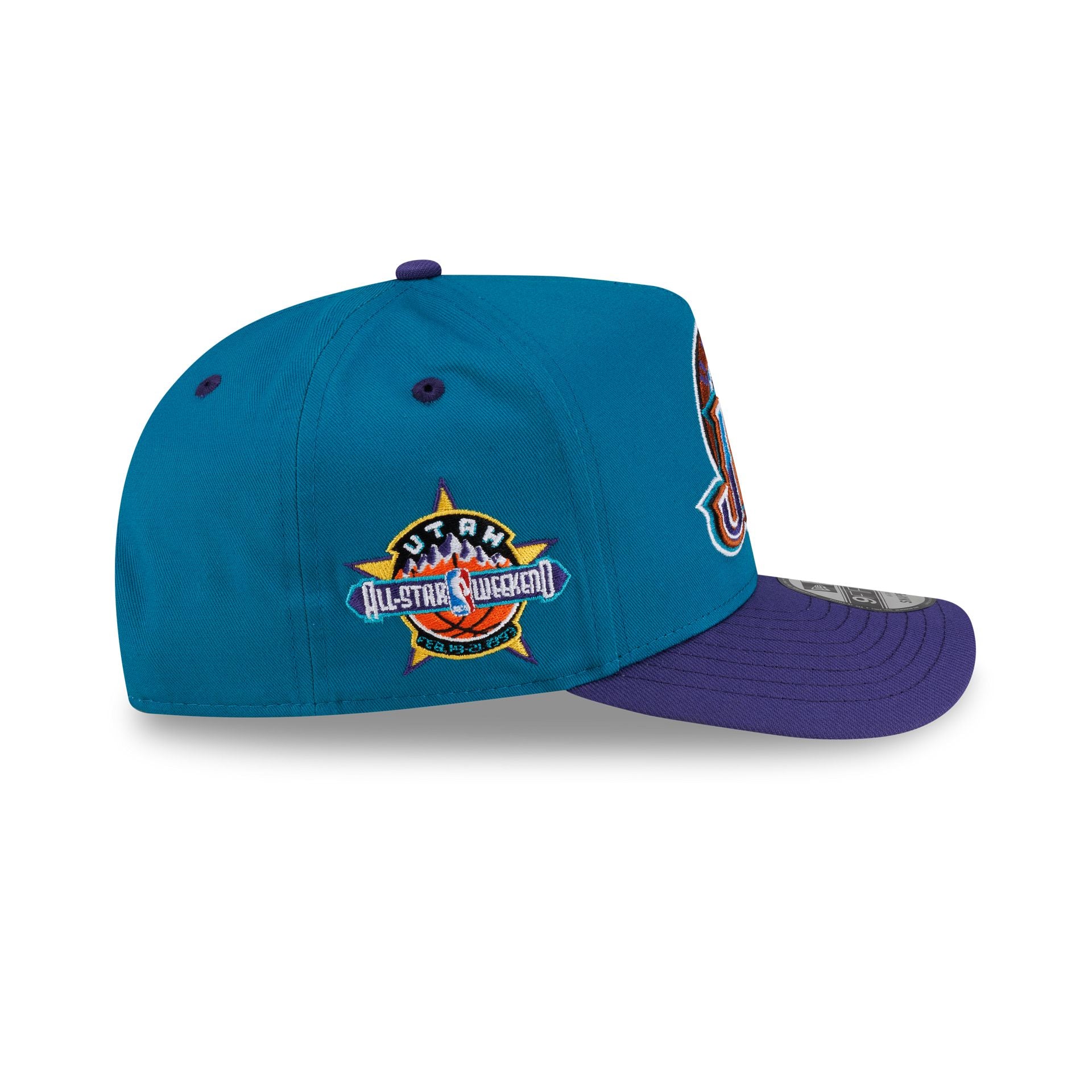 Utah Jazz Hardwood Classics 90s All-Star Weekend 9FIFTY A-Frame Snapback Hat - Image 4