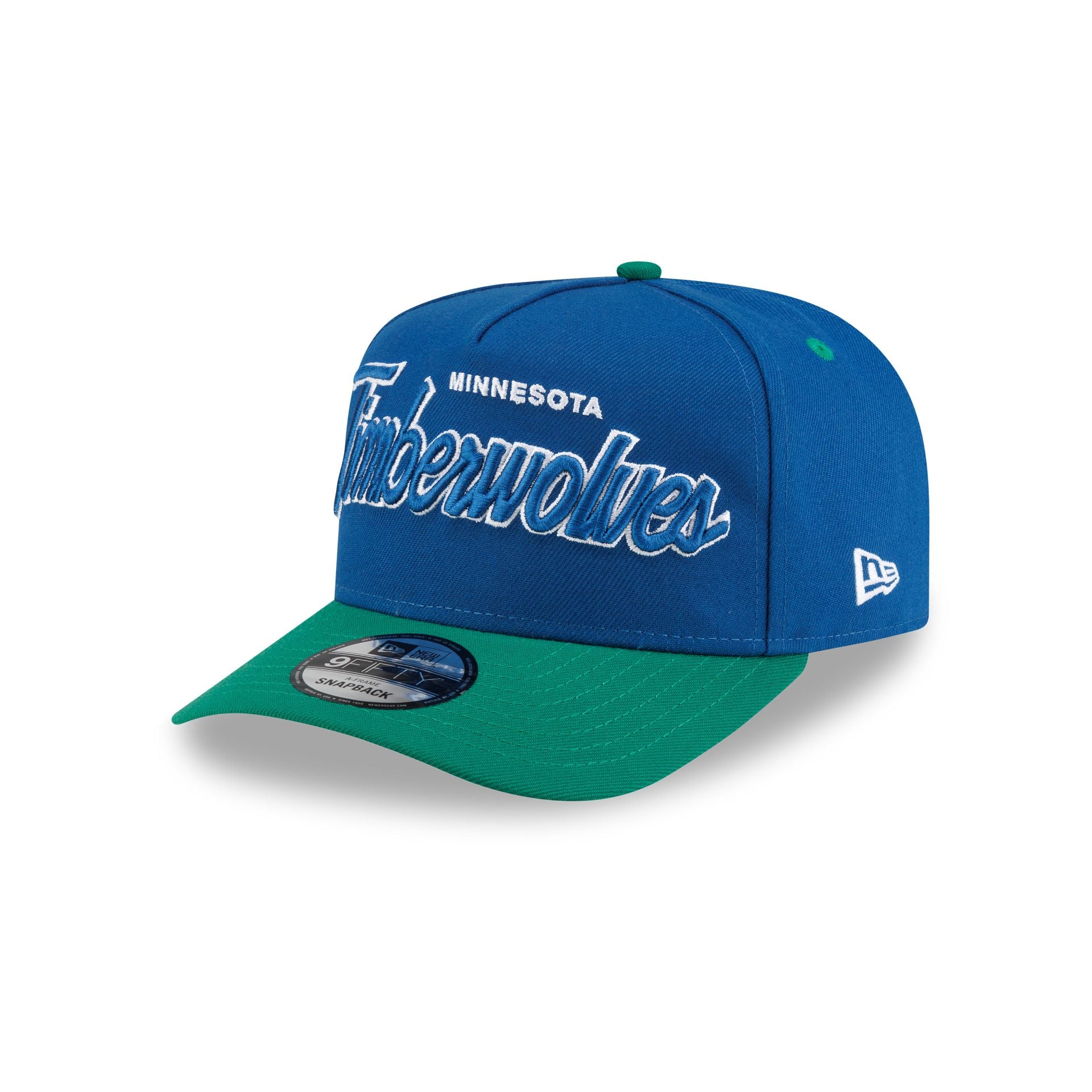 Minnesota Timberwolves Hardwood Classics 90s Script 9FIFTY A-Frame Sna - Image 3
