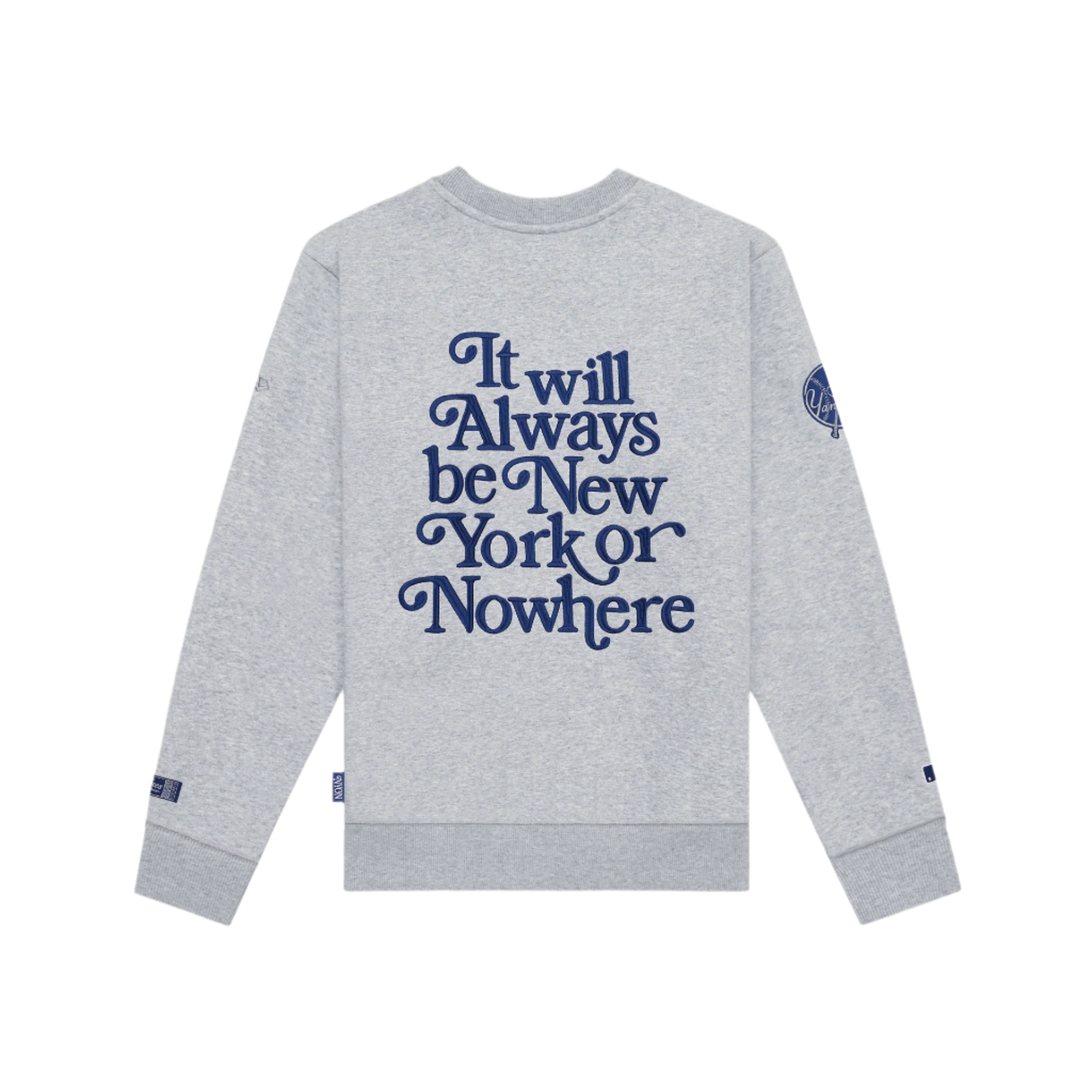 New York or Nowhere x New York Yankees Heather Gray Motto Crewneck - Image 2
